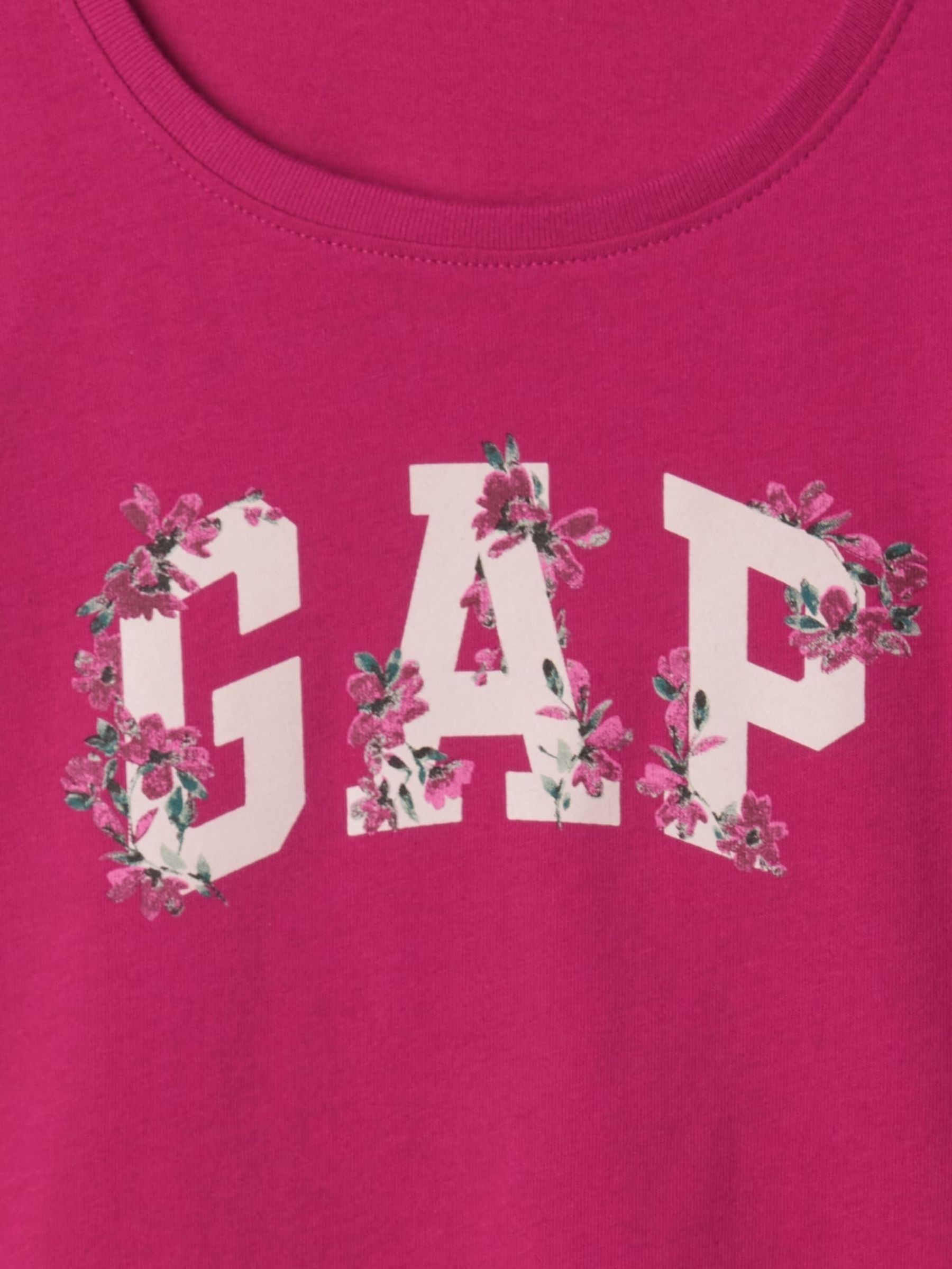 Pink Floral Logo Graphic Short Sleeve T-Shirt (6mths-5yrs) - Image 3 of 3
