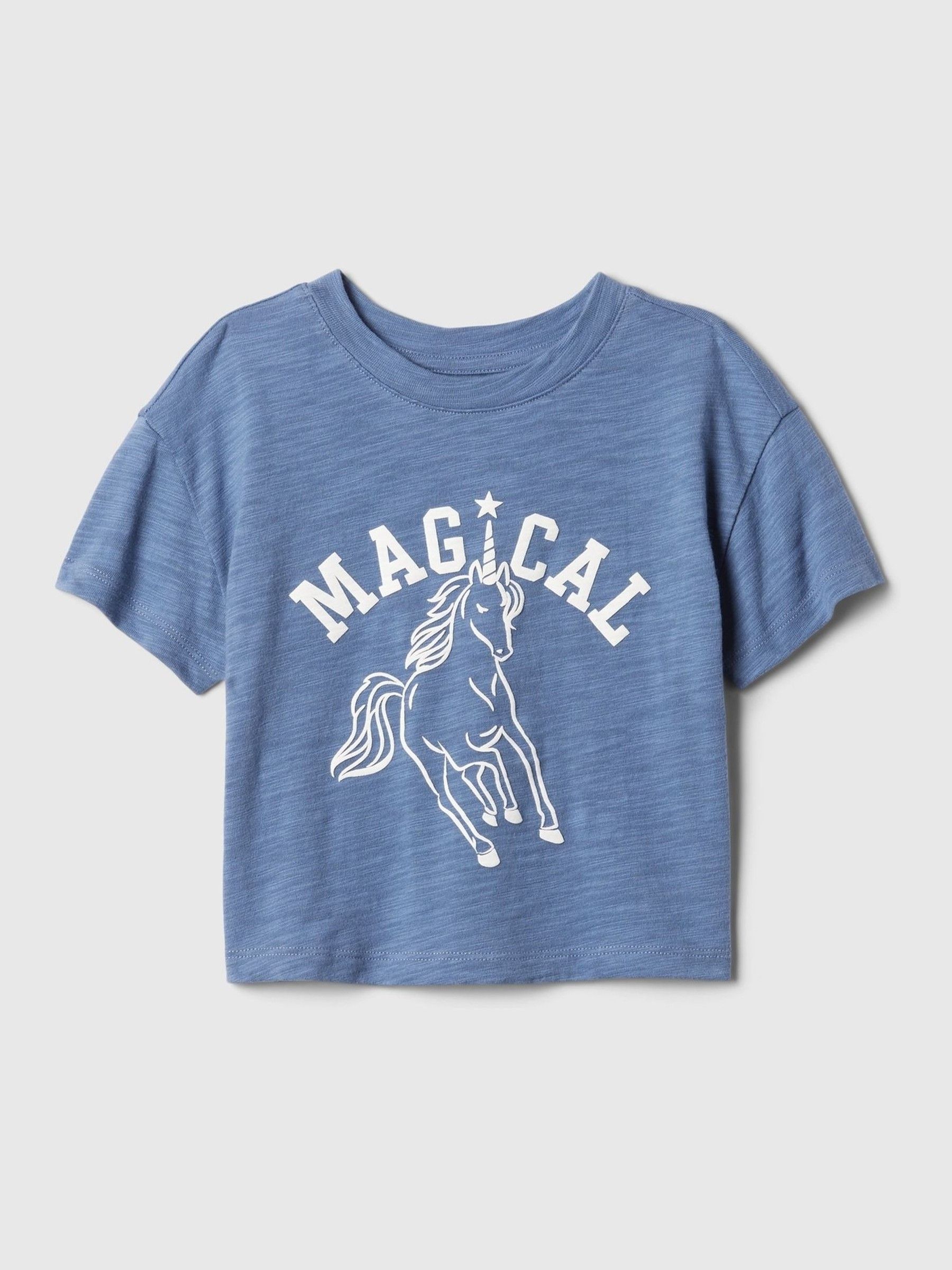 Blue Unicorn Athletic Logo Graphic Short Sleeve Crew Neck T-Shirt (6mths-5yrs) - Image 1 of 3