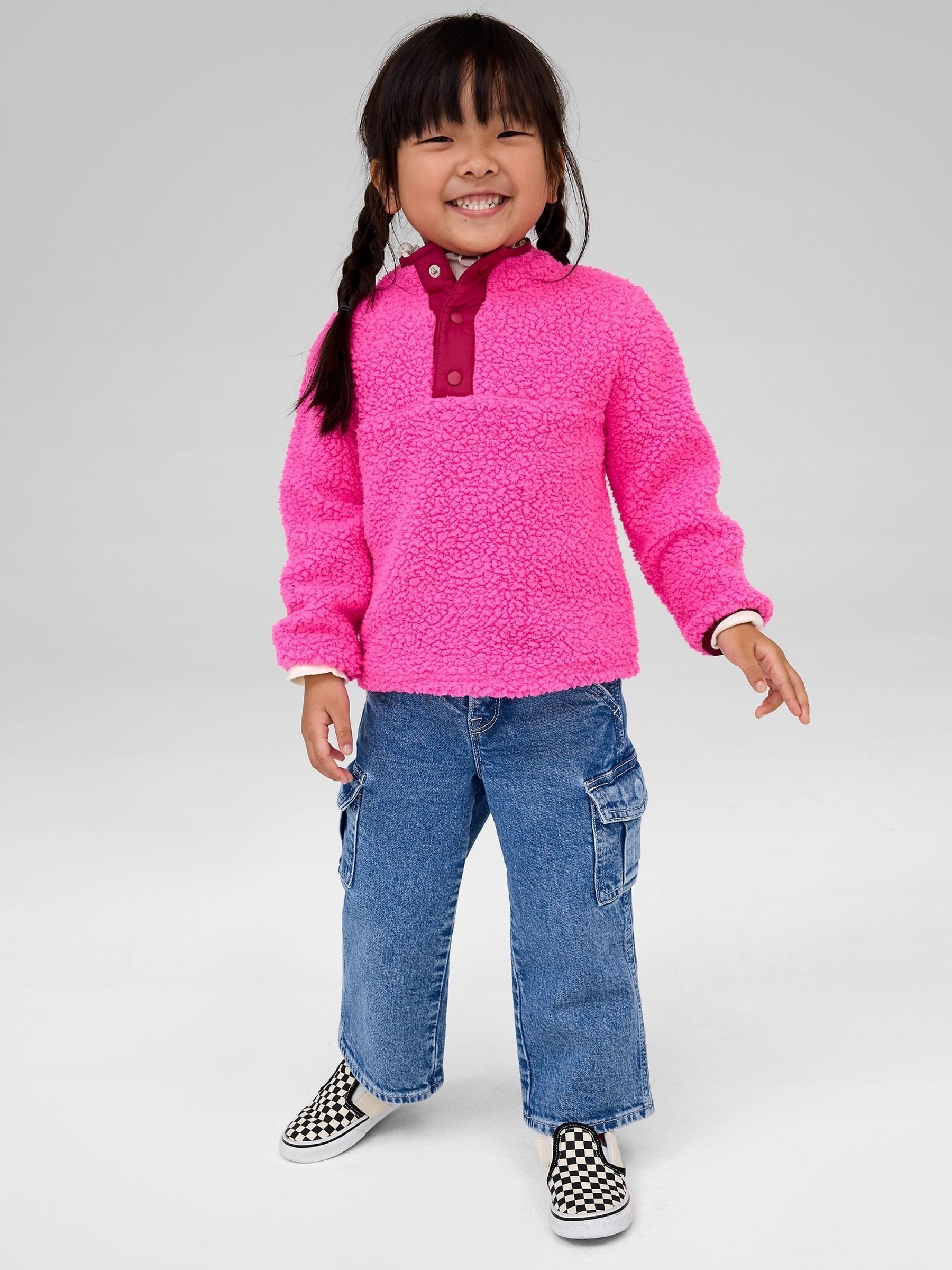 Blue Wide Leg Cargo Jeans (6mths-5yrs) - Image 1 of 5