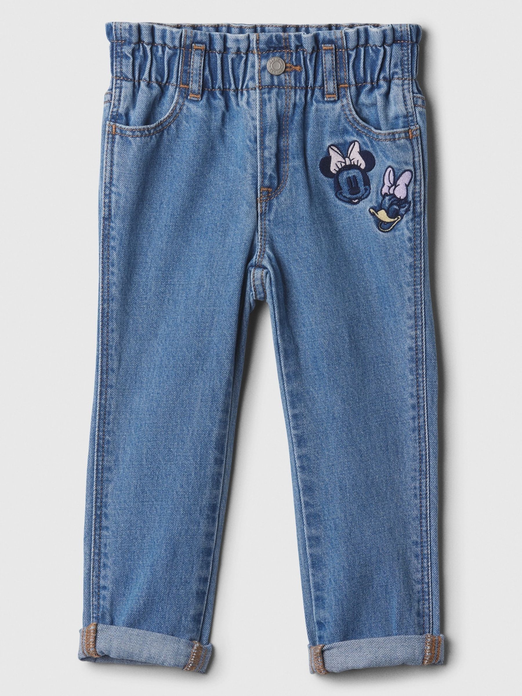 Blue Minnie Mouse Disney Embroidered Mom Jeans (6mths-5yrs) - Image 2 of 4
