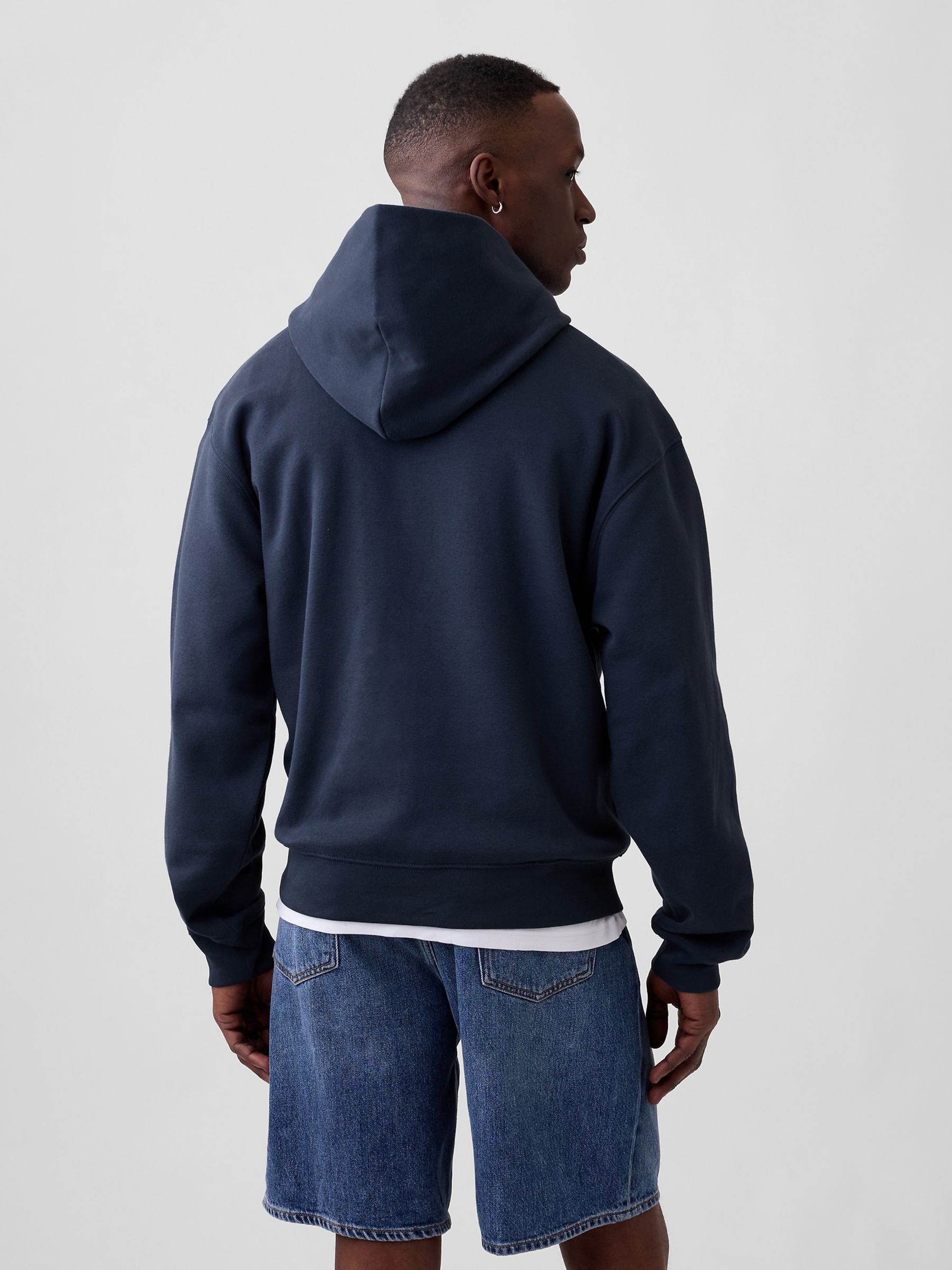Blue Vintage Soft Oversized Mini-Logo Hoodie - Image 2 of 6 Blue Vintage Soft Oversized Mini-Logo Hoodie - Image 2 of 6