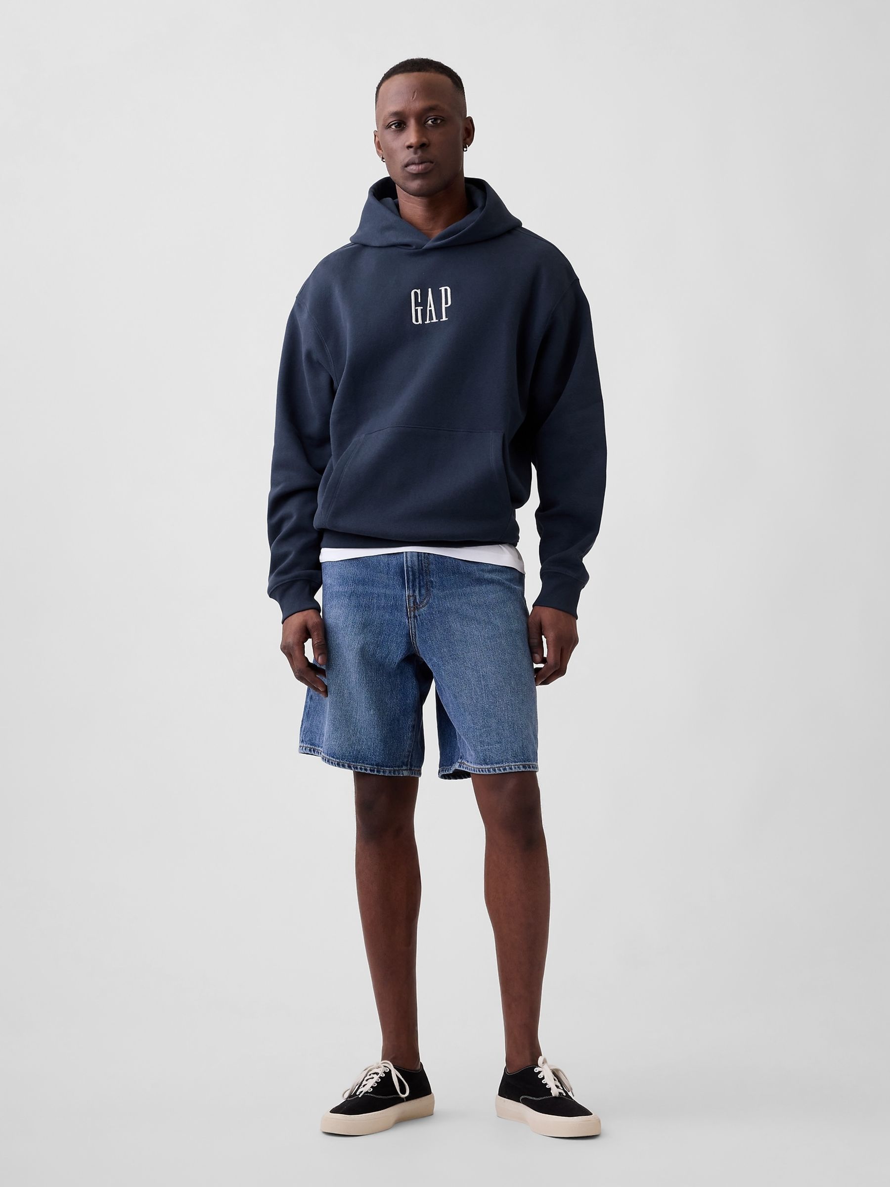 Blue Vintage Soft Oversized Mini-Logo Hoodie - Image 3 of 6