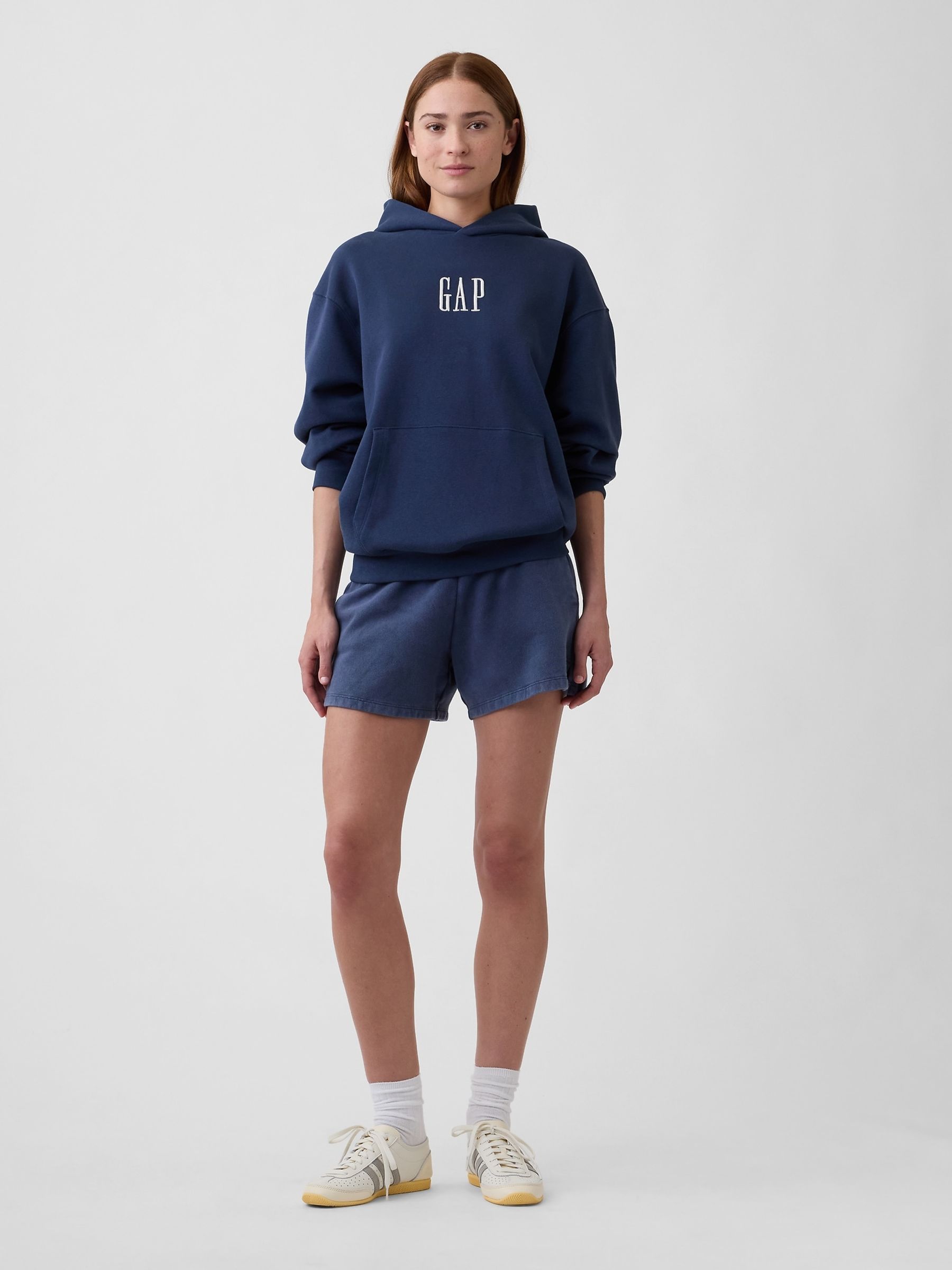 Blue Vintage Soft Oversized Mini-Logo Hoodie - Image 4 of 6