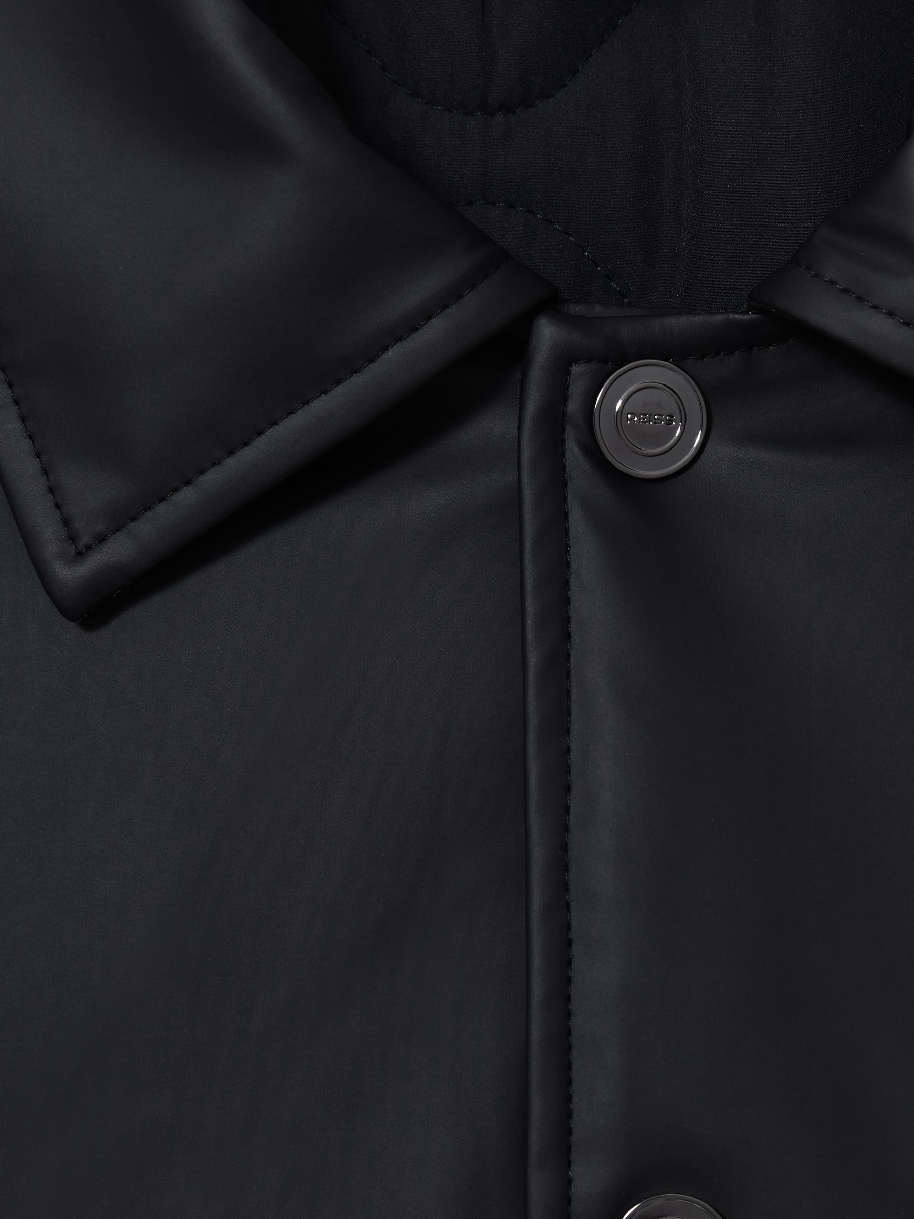 Padded Technical Press-Stud Overshirt in Navy - Image 7 of 7