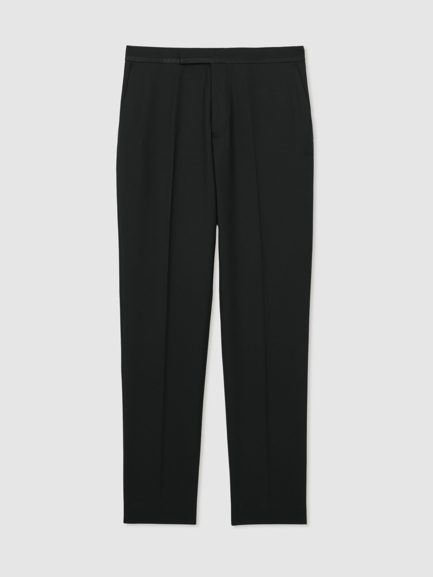 Wool-Blend Slim-Fit Tuxedo Trousers in Black - Image 2 of 7