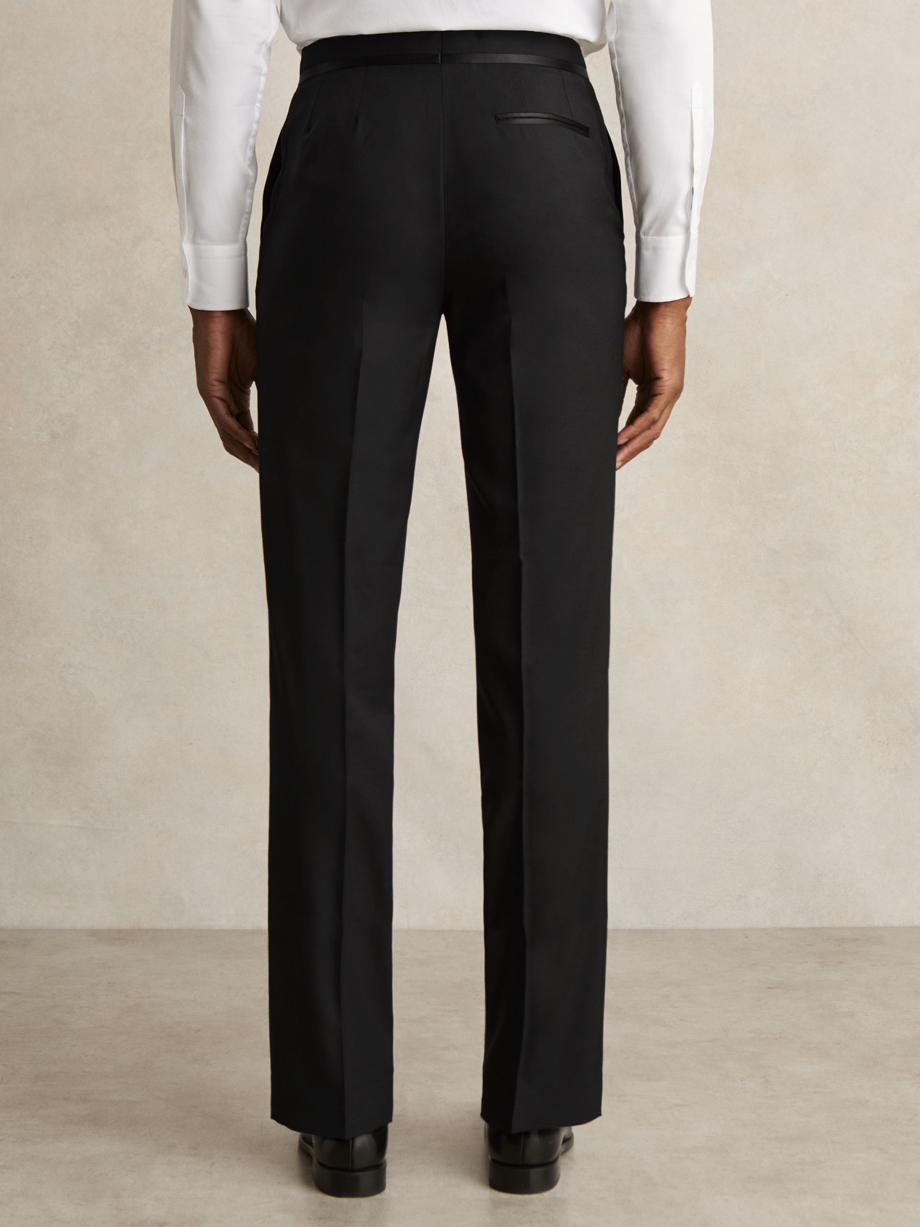 Wool-Blend Slim-Fit Tuxedo Trousers in Black - Image 6 of 7