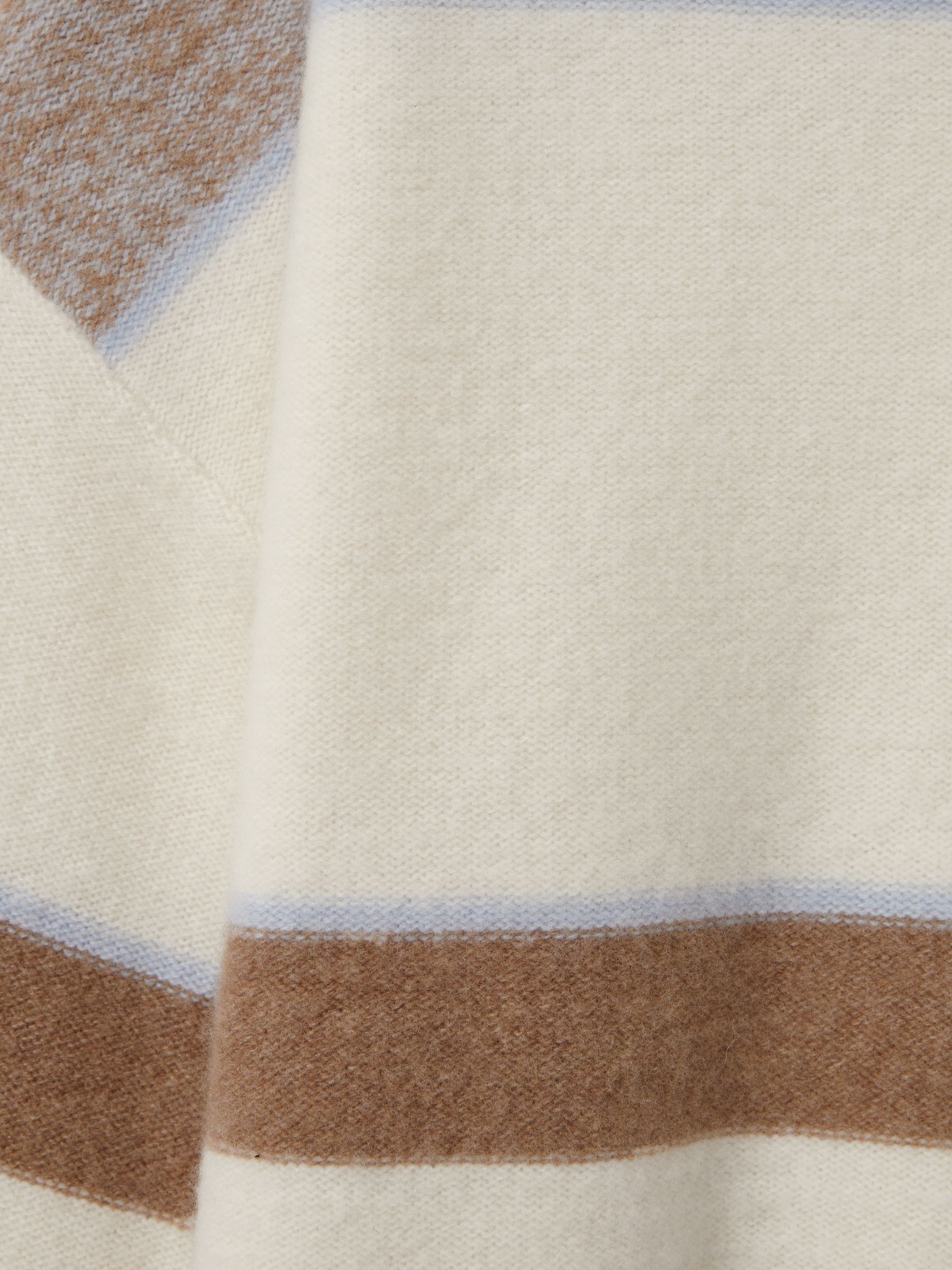 Wool-Cashmere Fuzzy Striped Jumper in Ivory/Blue - Image 4 of 4
