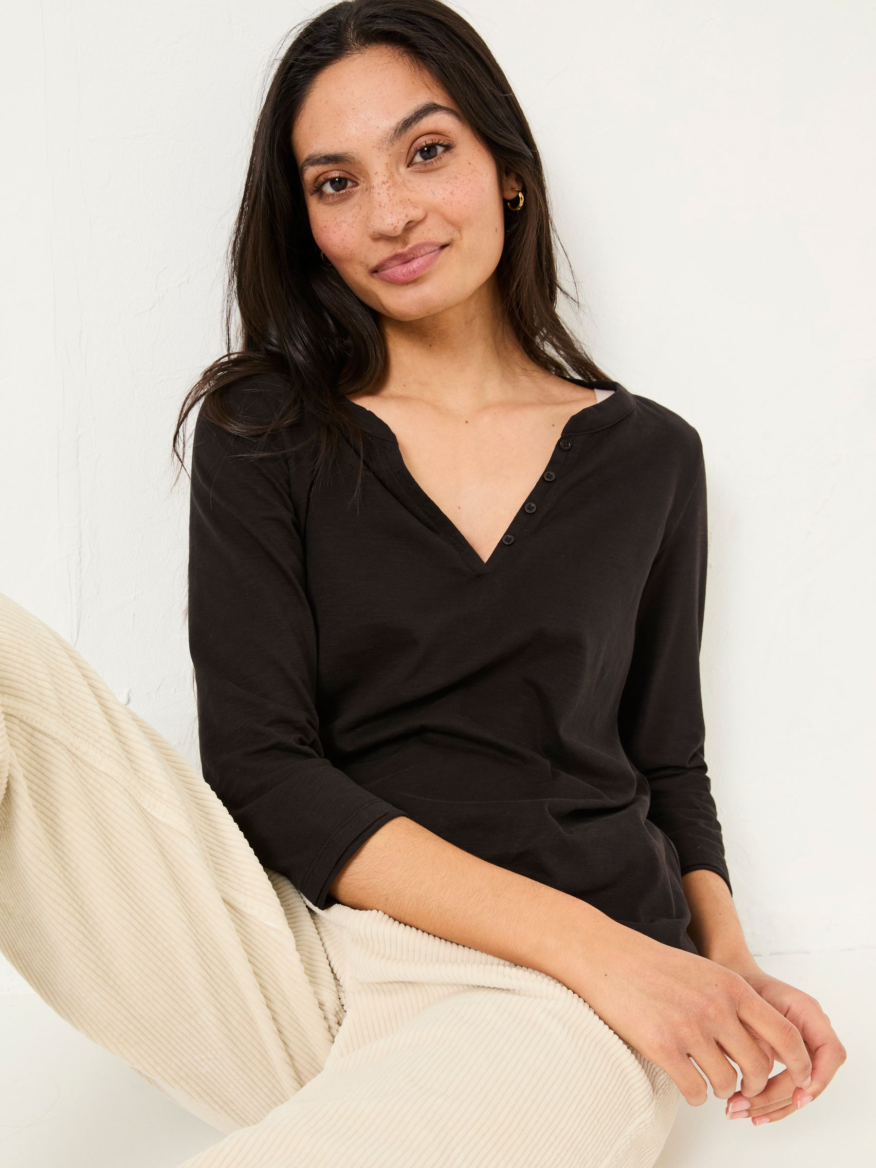 Aster Black 3/4 Sleeve T-Shirt - Image 3 of 5