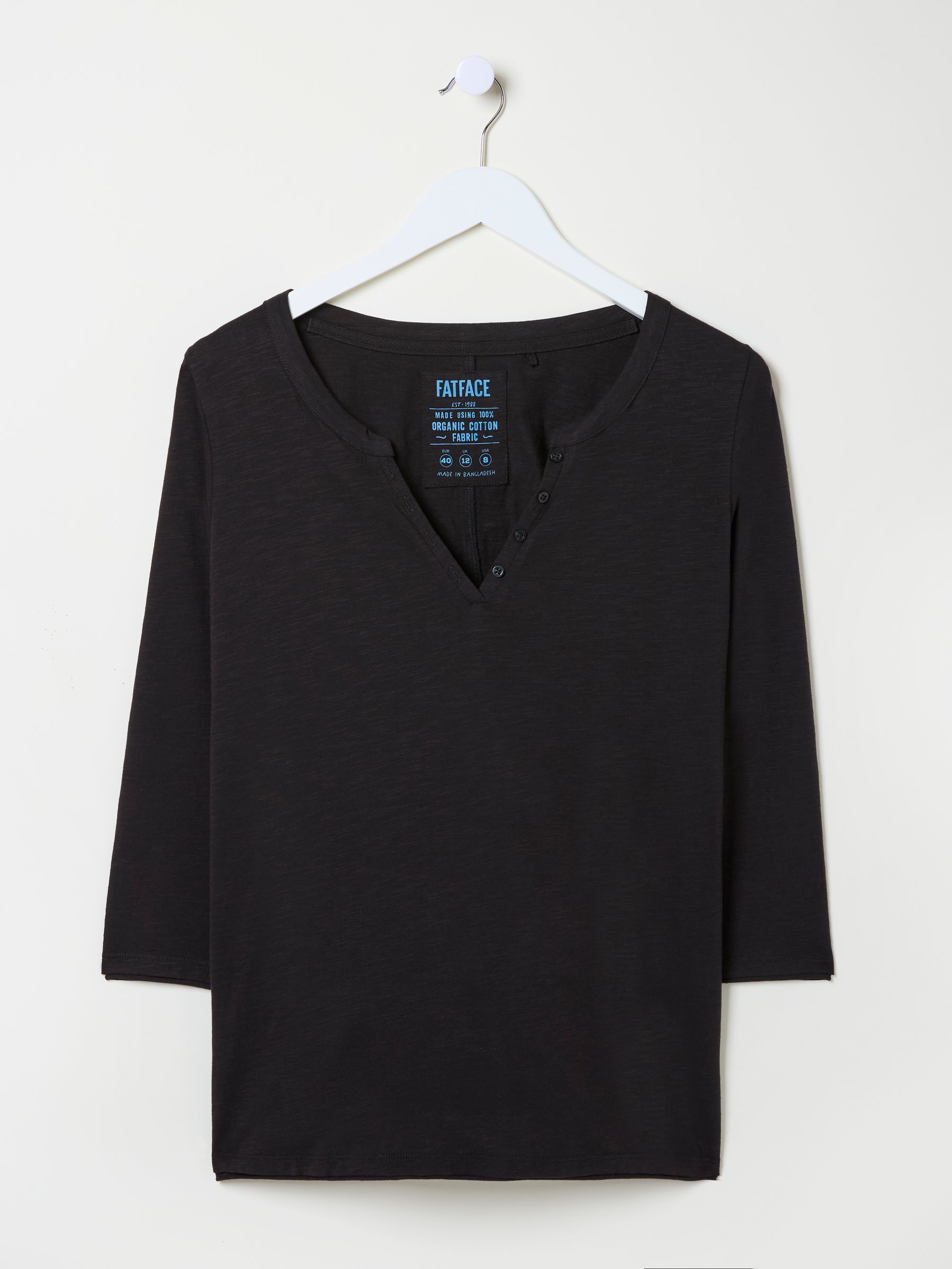 Aster Black 100% Cotton 3/4 Sleeve T-Shirt - Image 5 of 5