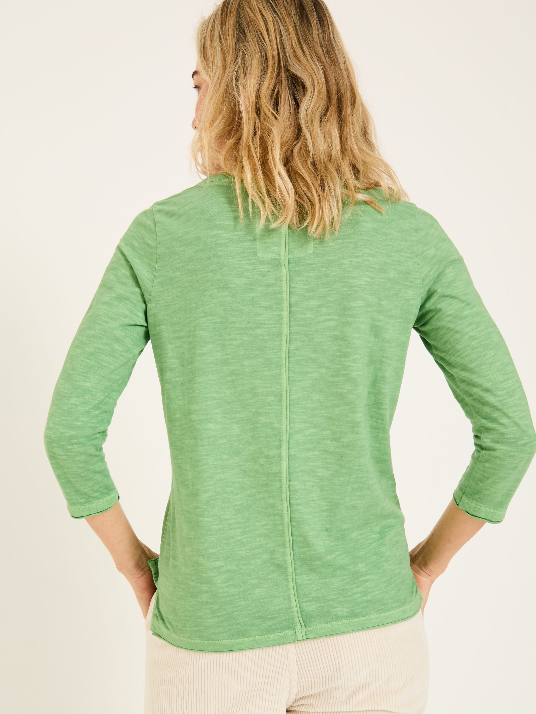 Aster Light Green 100% Cotton 3/4 Sleeve T-Shirt - Image 2 of 5