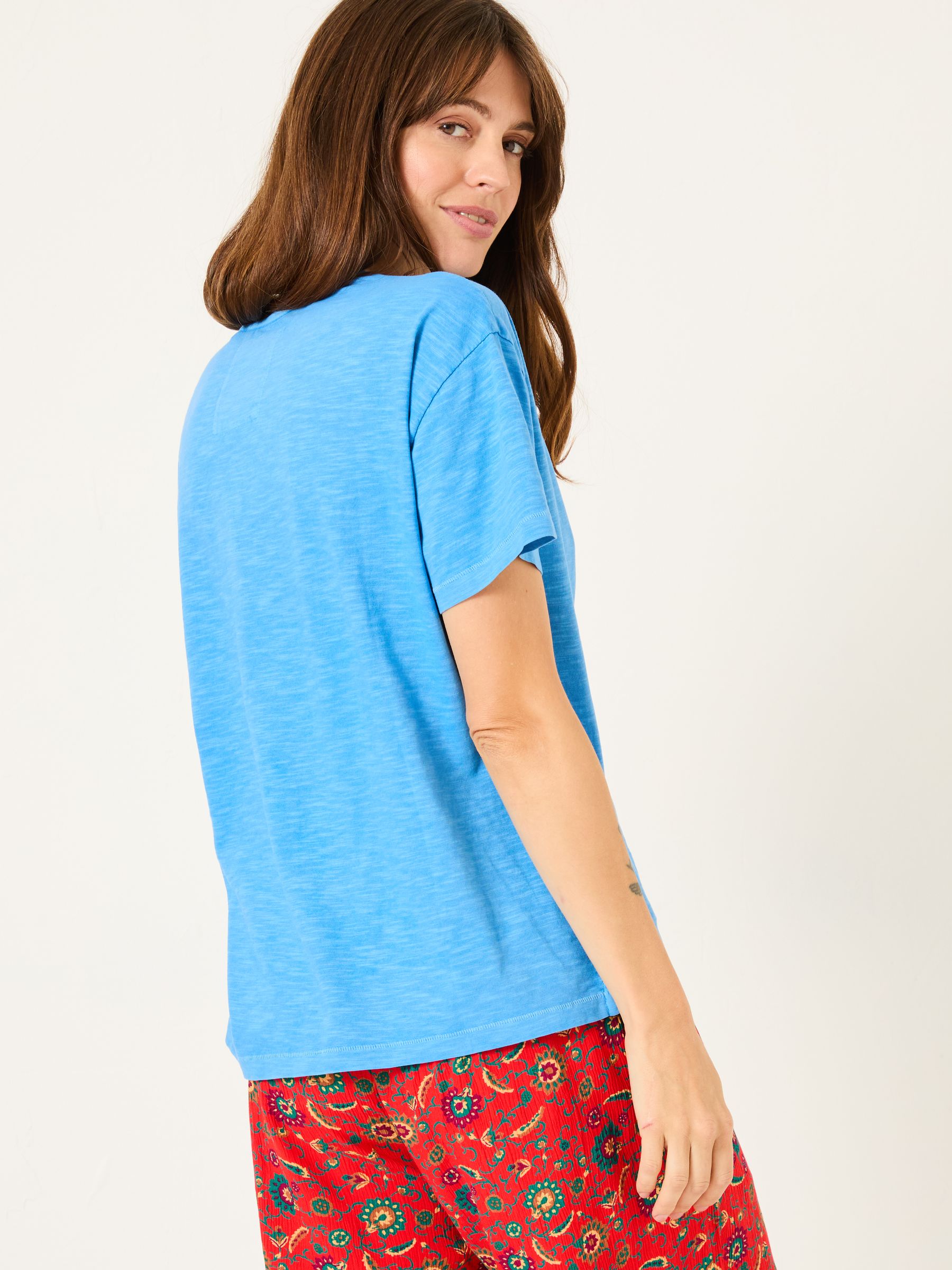 Lily Bright Blue 100% Cotton T-Shirt - Image 2 of 6