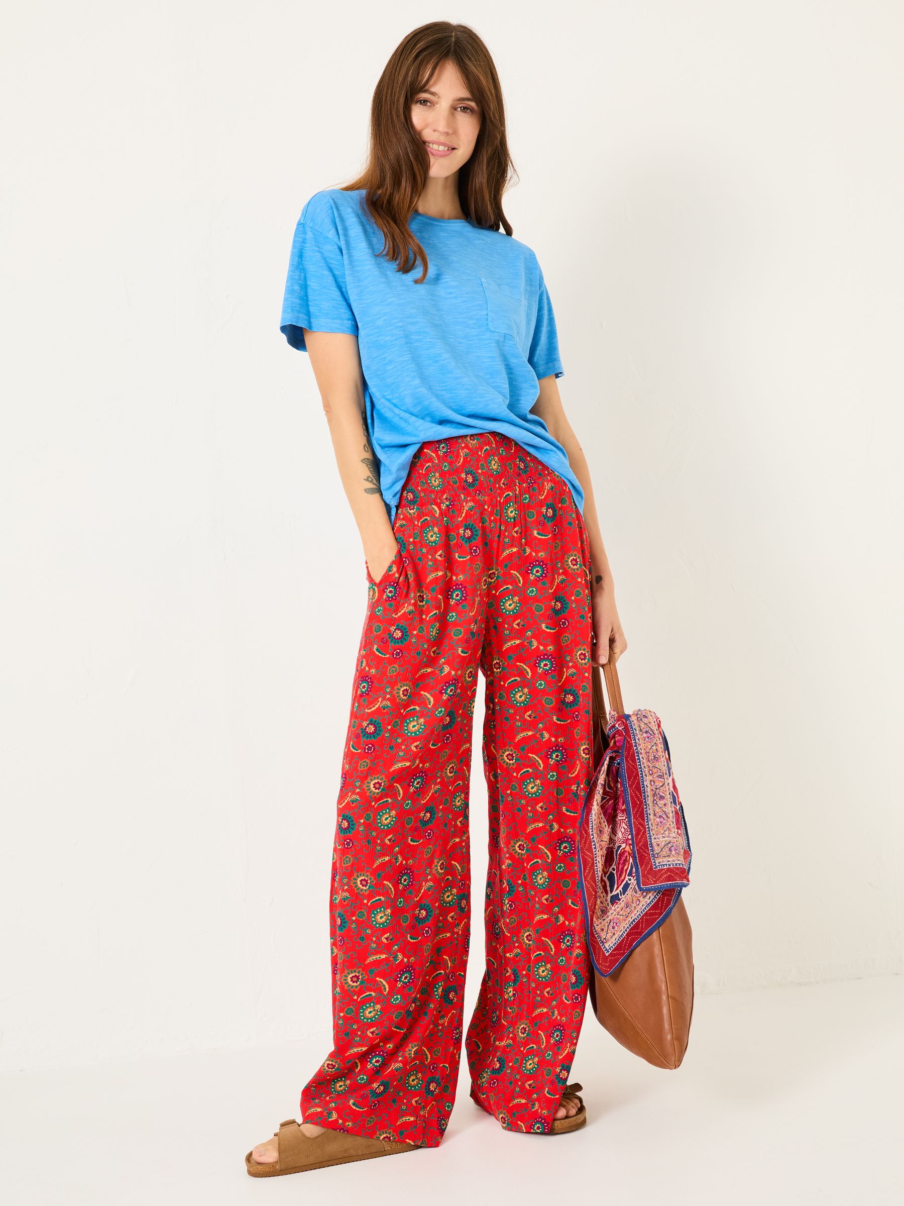 Lily Bright Blue 100% Cotton T-Shirt - Image 3 of 6