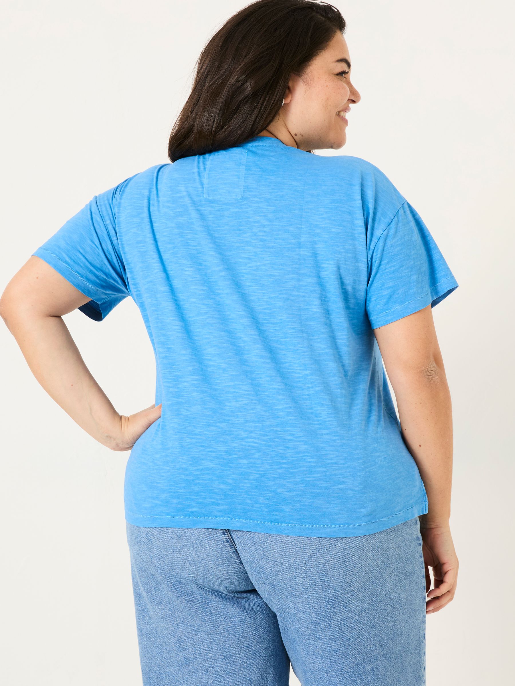 Lily Bright Blue 100% Cotton T-Shirt - Image 7 of 10