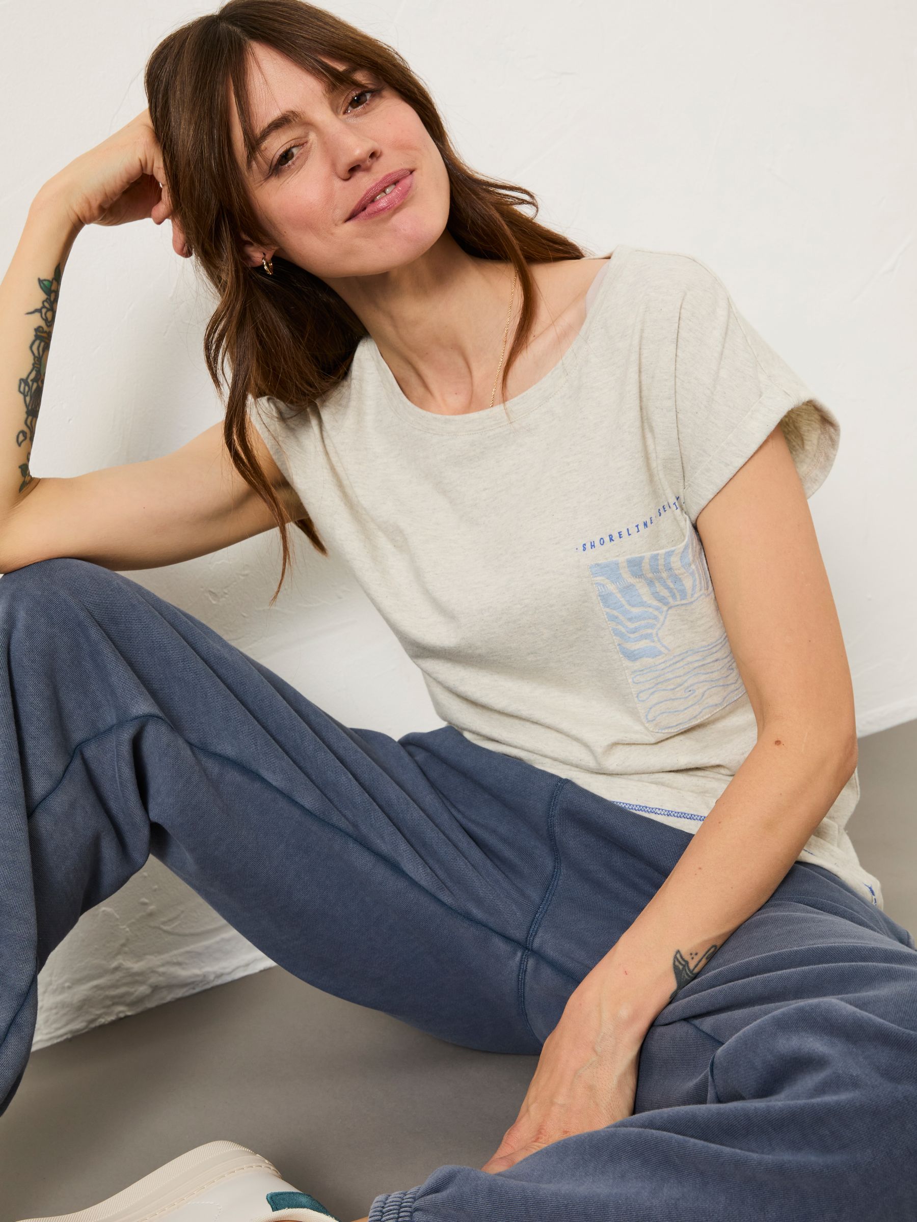 Grey Sea Graphic 100% Cotton T-Shirt - Image 3 of 9