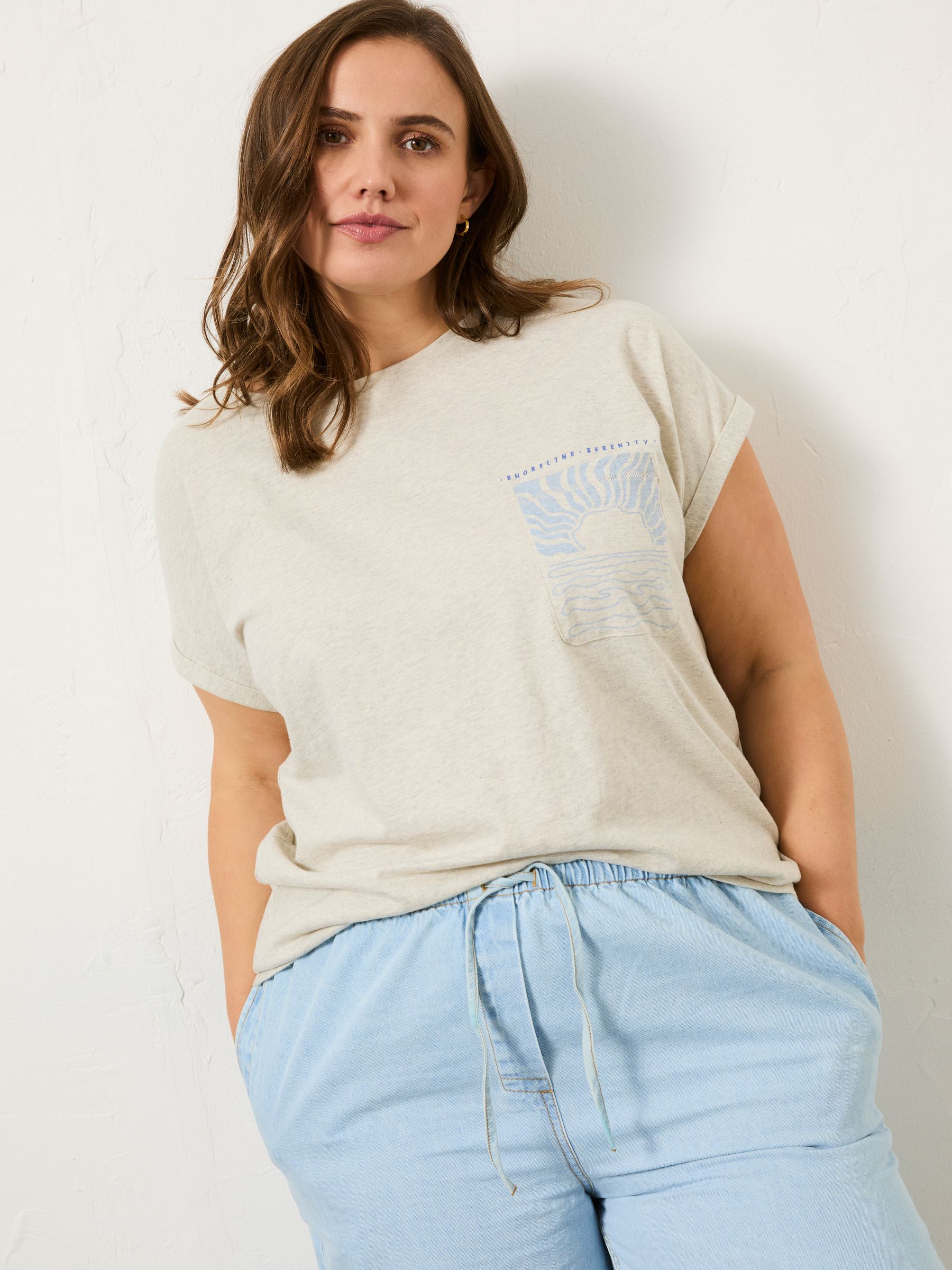 Grey Sea Graphic 100% Cotton T-Shirt - Image 5 of 9