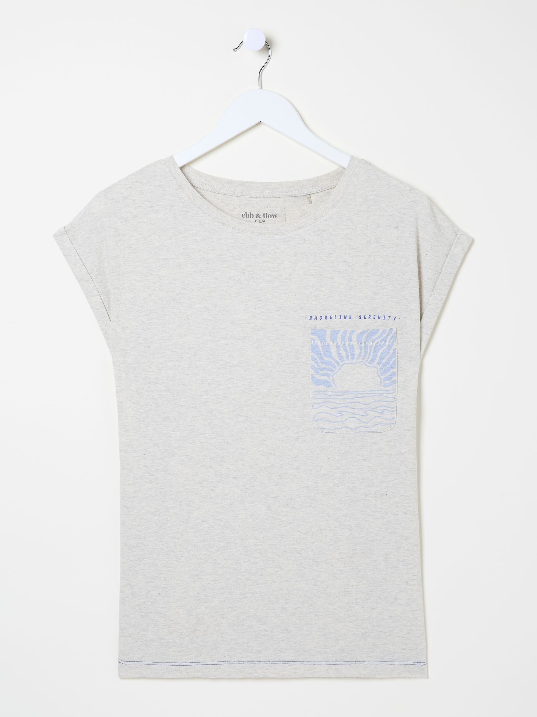 Grey Sea Graphic 100% Cotton T-Shirt - Image 9 of 9