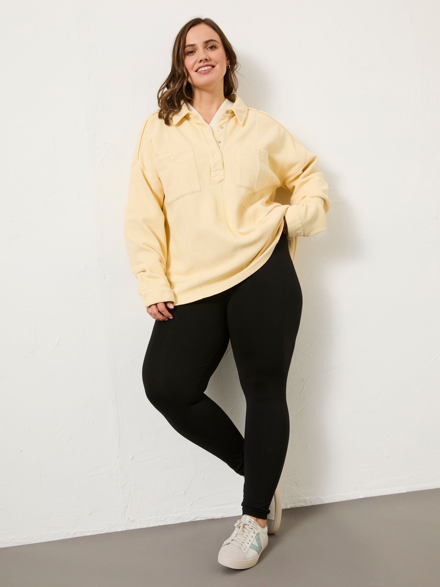 〇ALEXIA STAM〇Waffle Layered Top Yellow Le Lis Waffle Knit Top