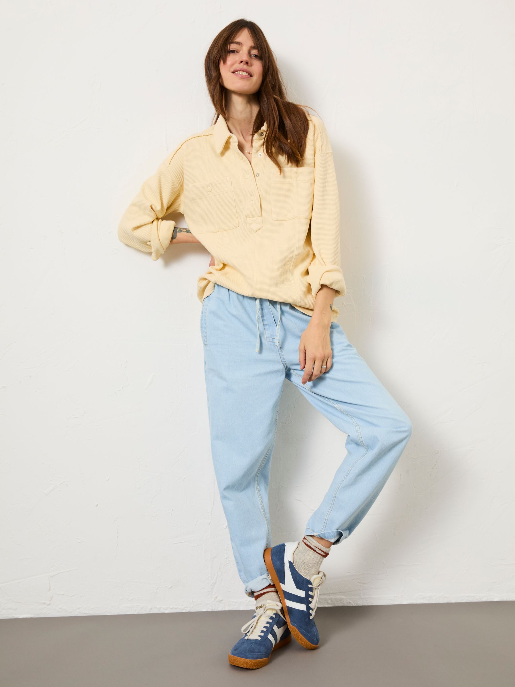 Sage Yellow Waffle Overhead 100% Cotton Top - Image 4 of 12
