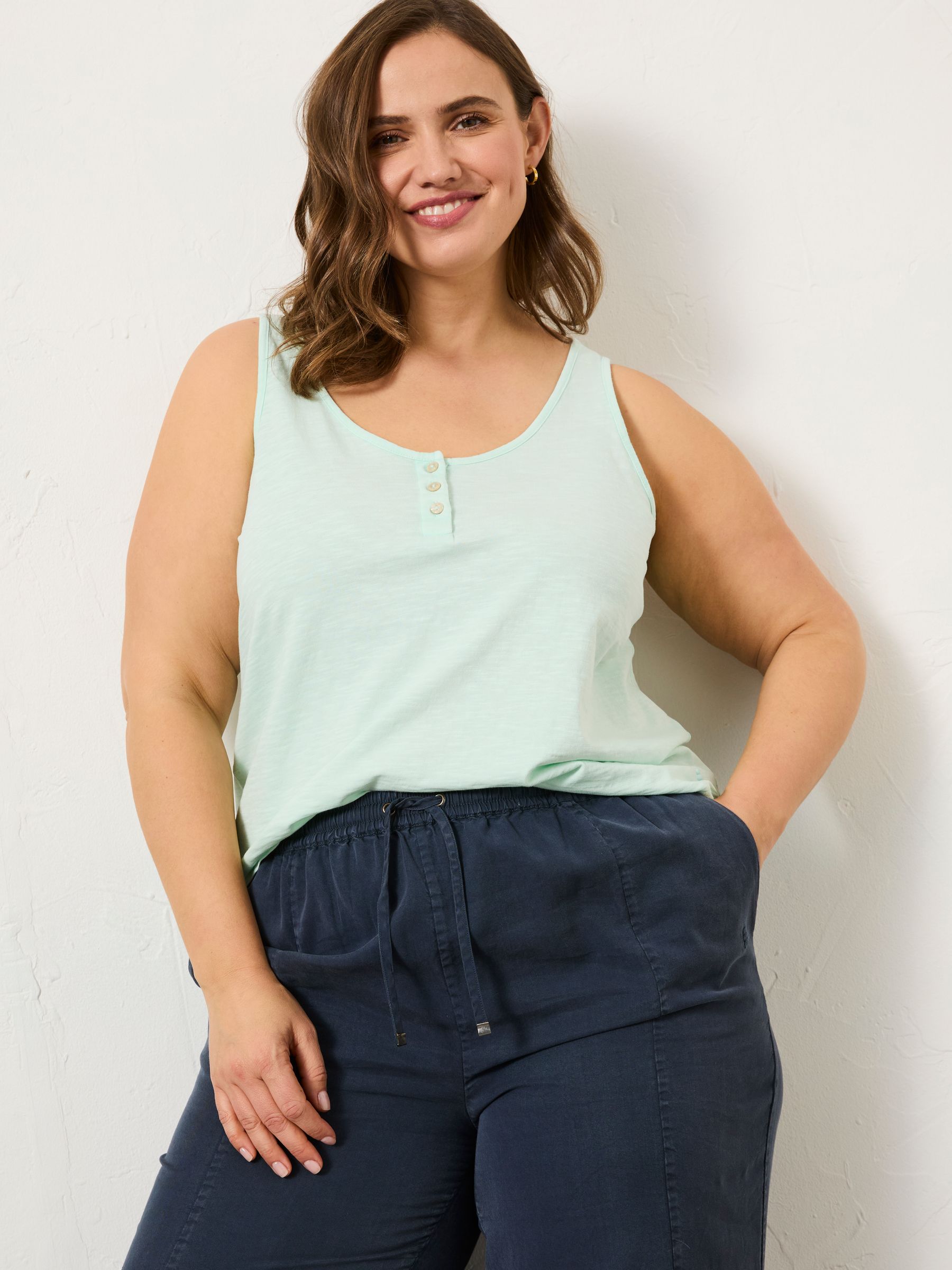 Aqua Blue Gigi Scoop Vest - Image 6 of 10