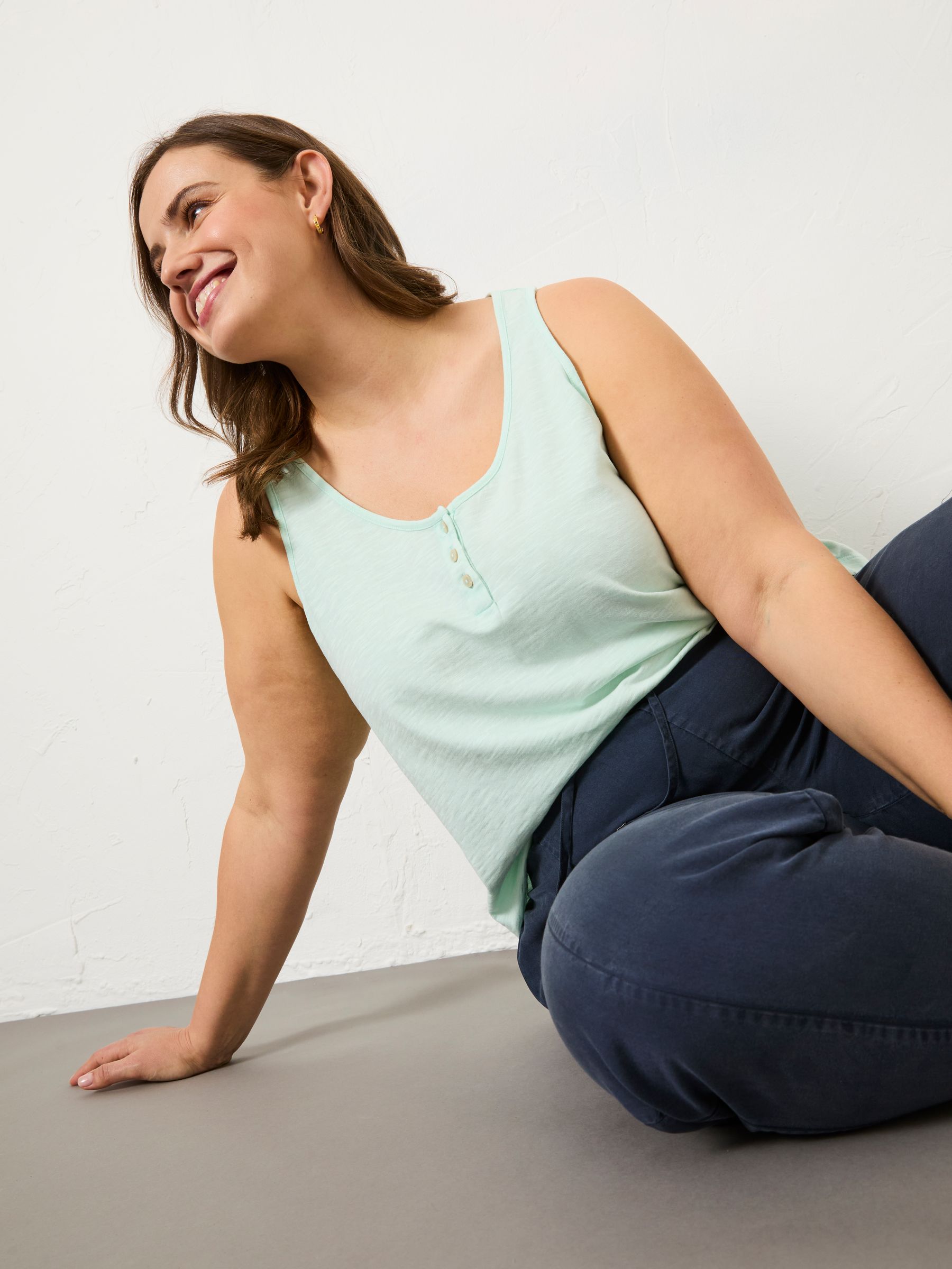 Aqua Blue Gigi Scoop Vest - Image 8 of 10