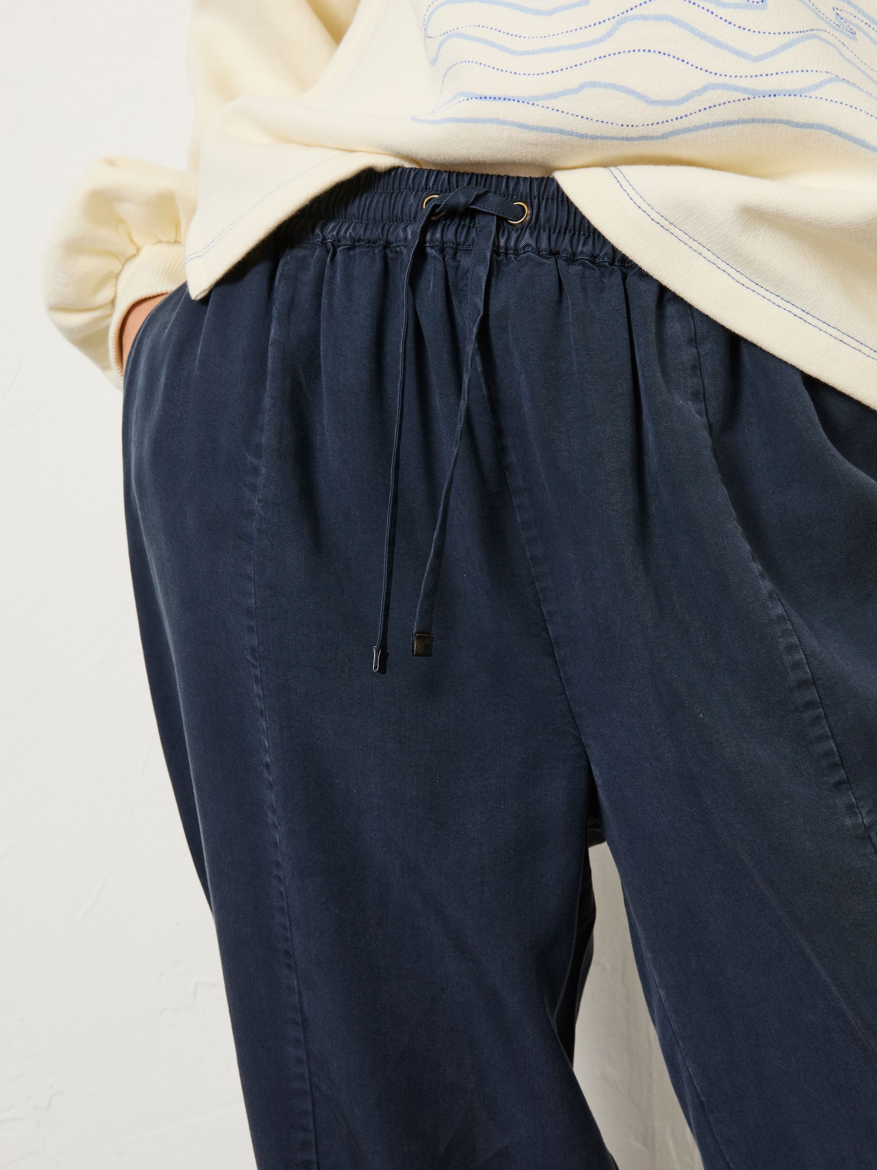 Navy Blue Tia Trousers - Image 4 of 10