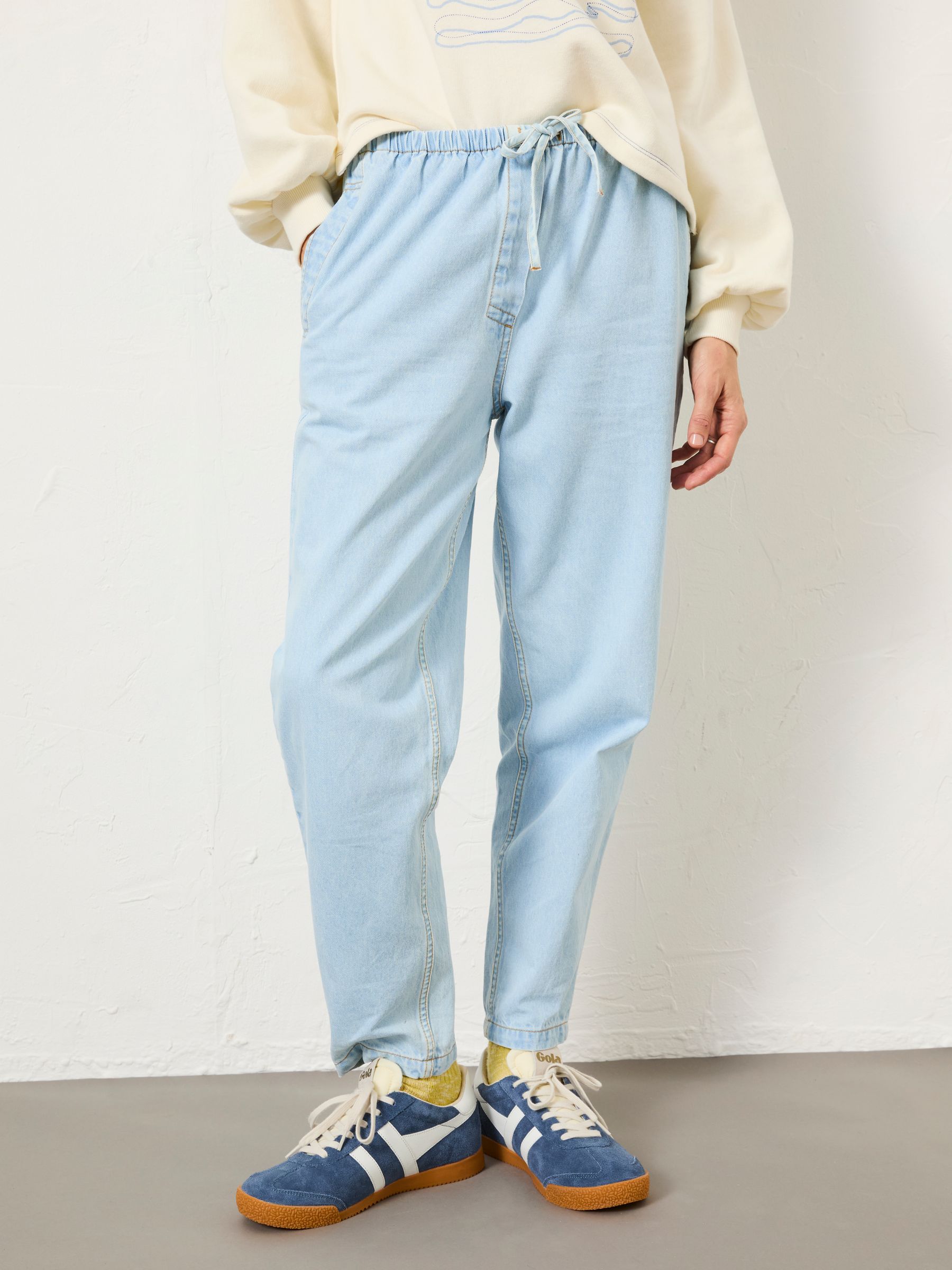 Chambray Blue Drew Trousers - Image 4 of 11
