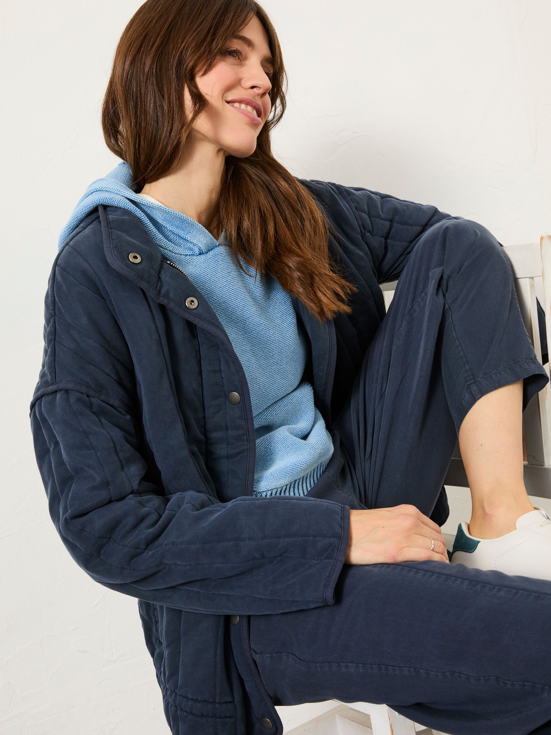 Navy Mabel Quilted Jacket - Image 3 of 10