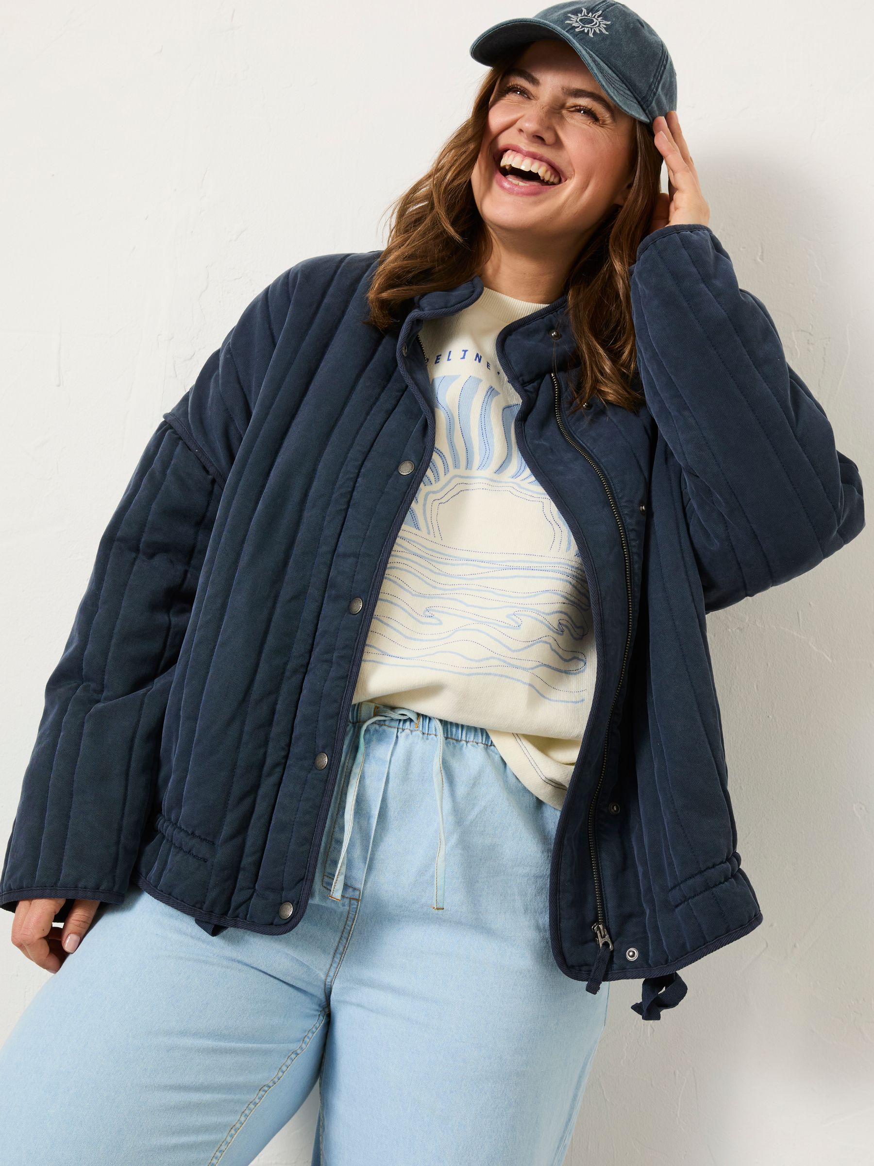 Navy Mabel Quilted Jacket - Image 6 of 10