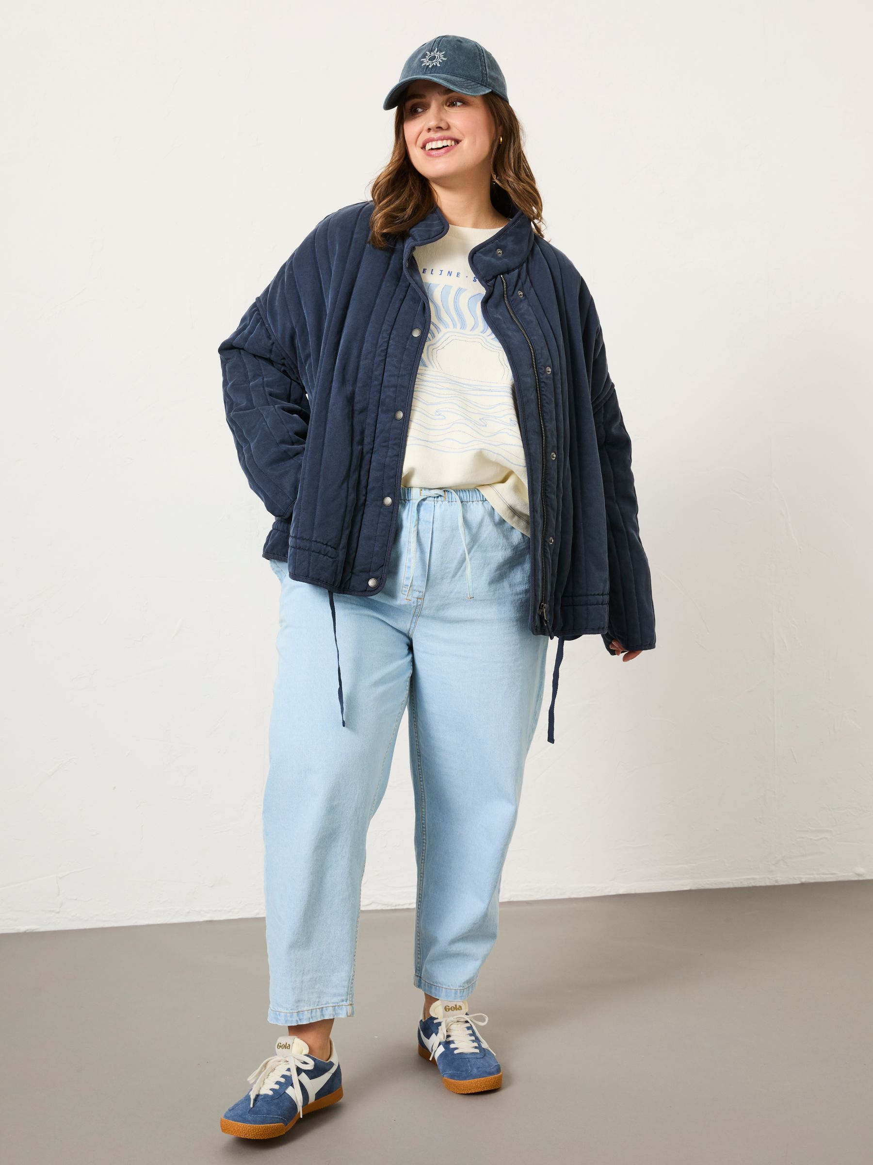 Navy Mabel Quilted Jacket - Image 8 of 10