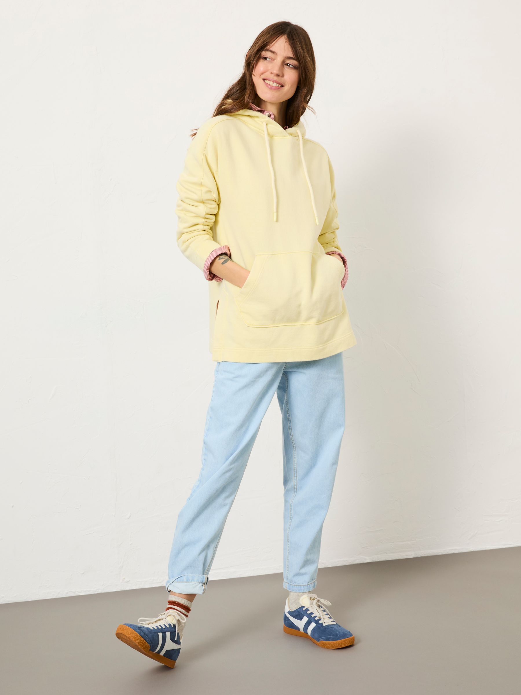 Luna Yellow 100% Cotton Hoodie - Image 3 of 11