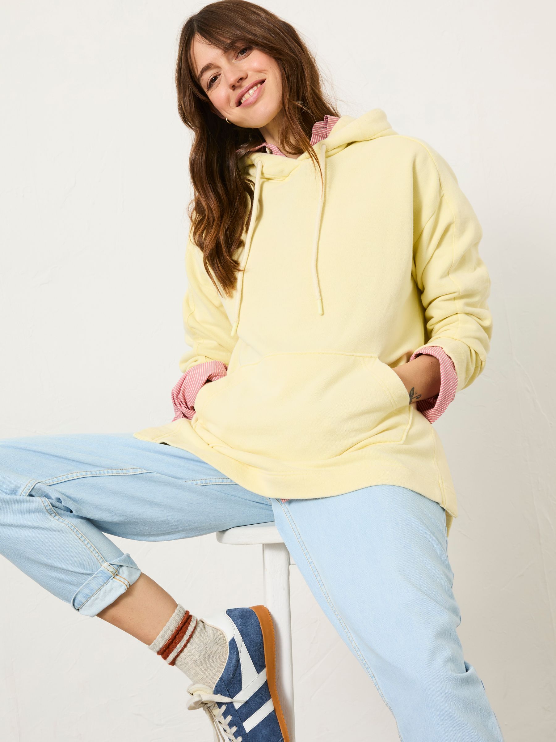 Luna Yellow 100% Cotton Hoodie - Image 4 of 11