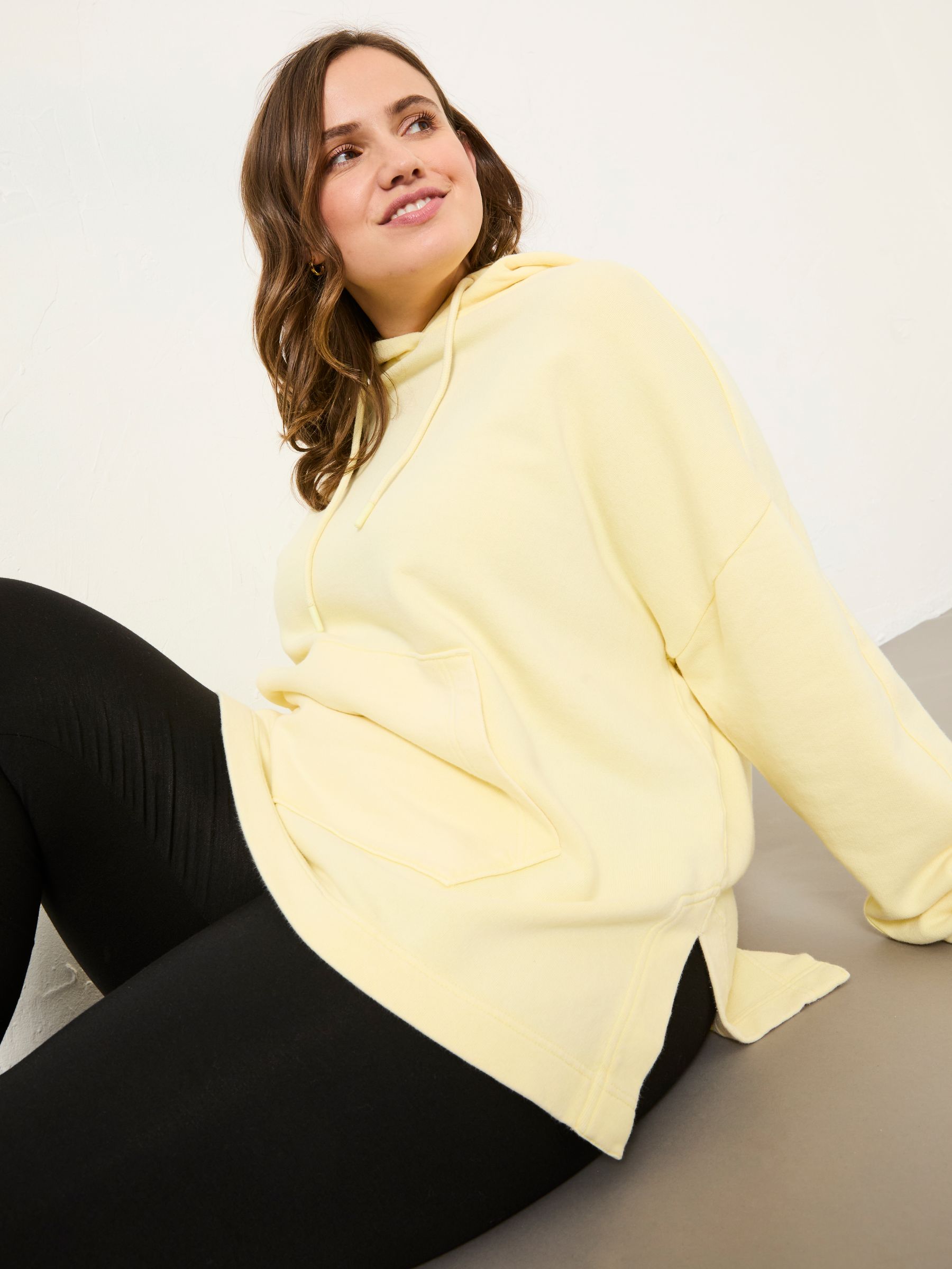 Luna Yellow 100% Cotton Hoodie - Image 9 of 11