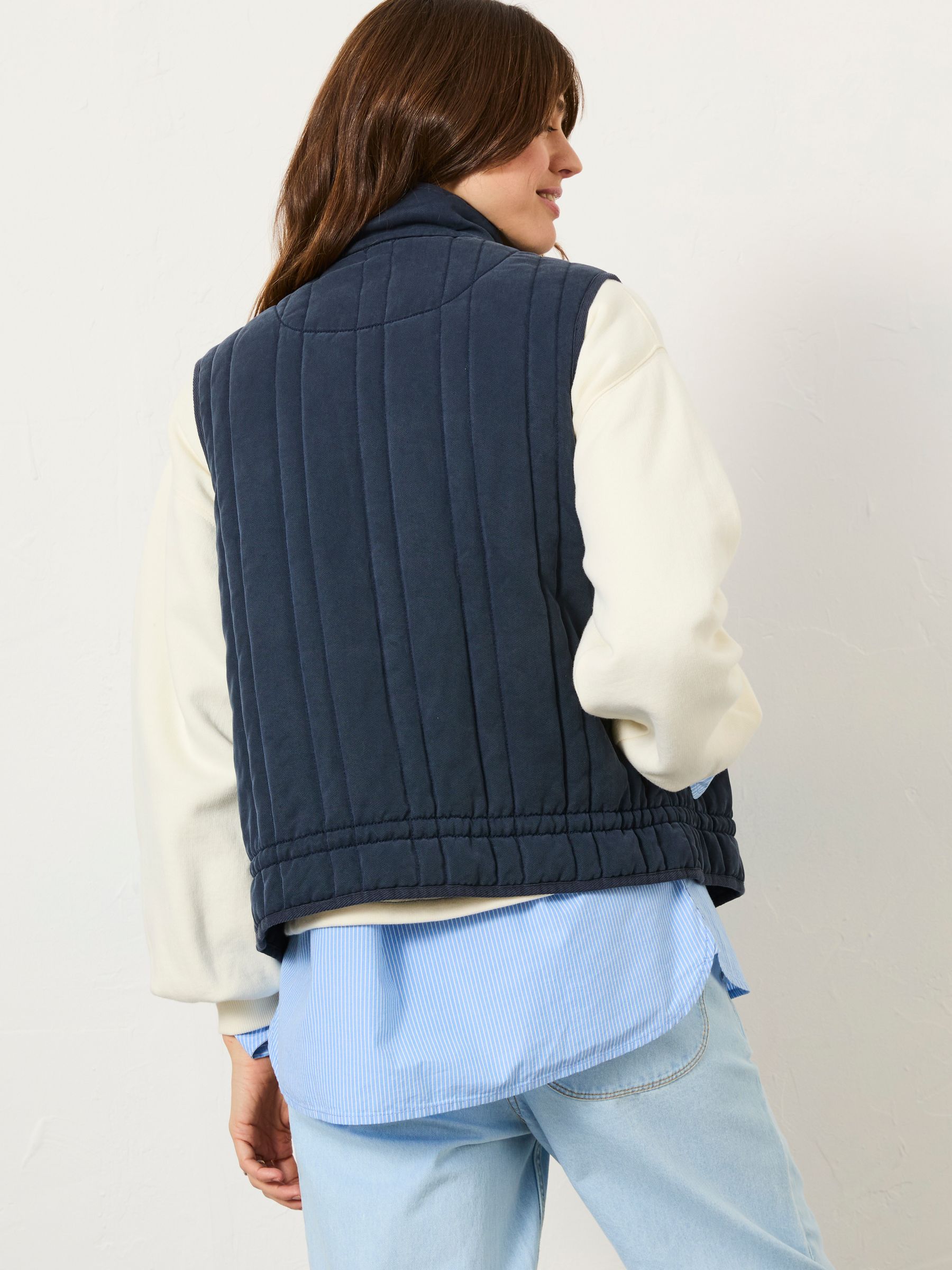 Navy Quilted Gilet - Image 2 of 11