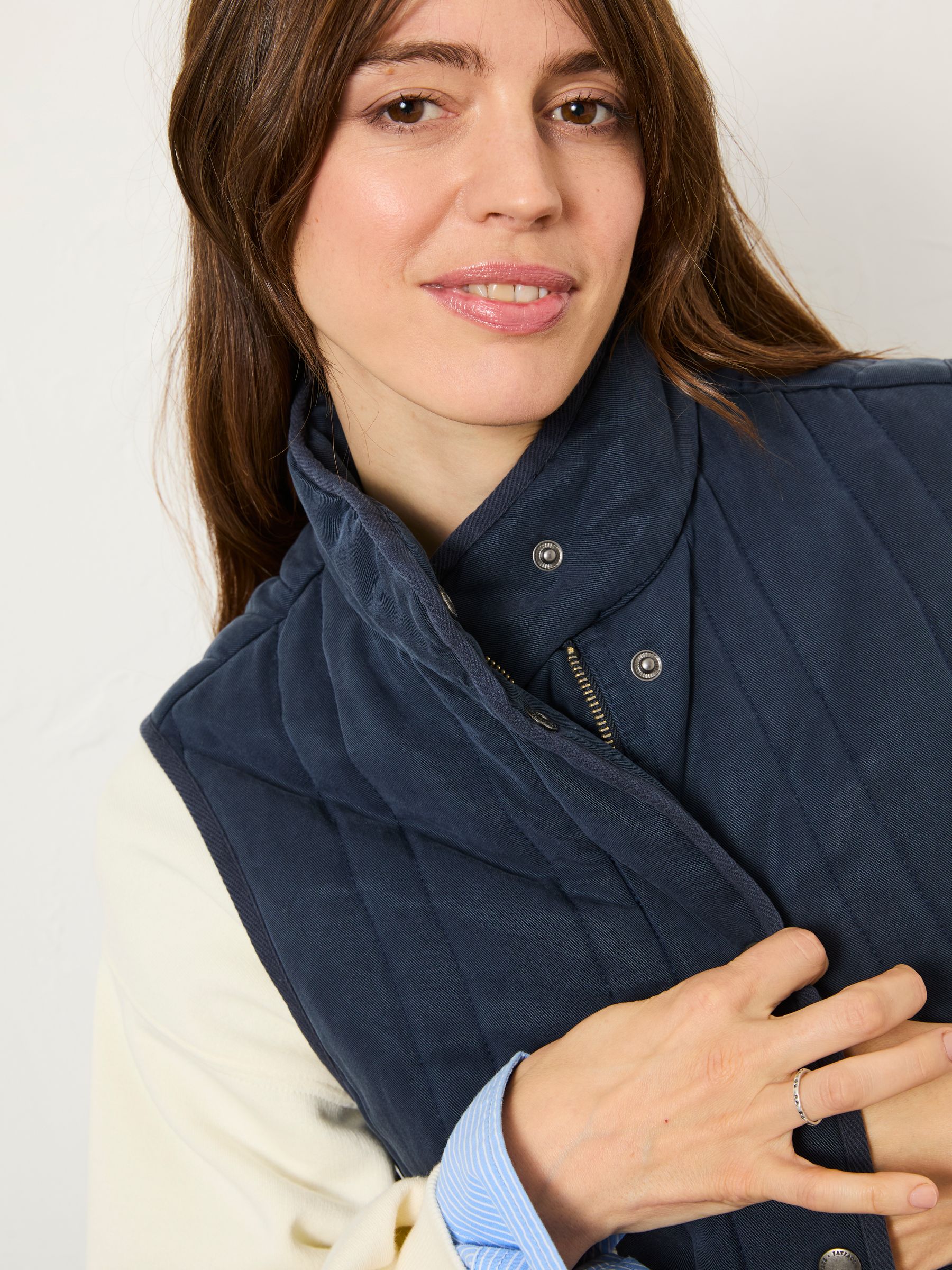 Navy Quilted Gilet - Image 4 of 11