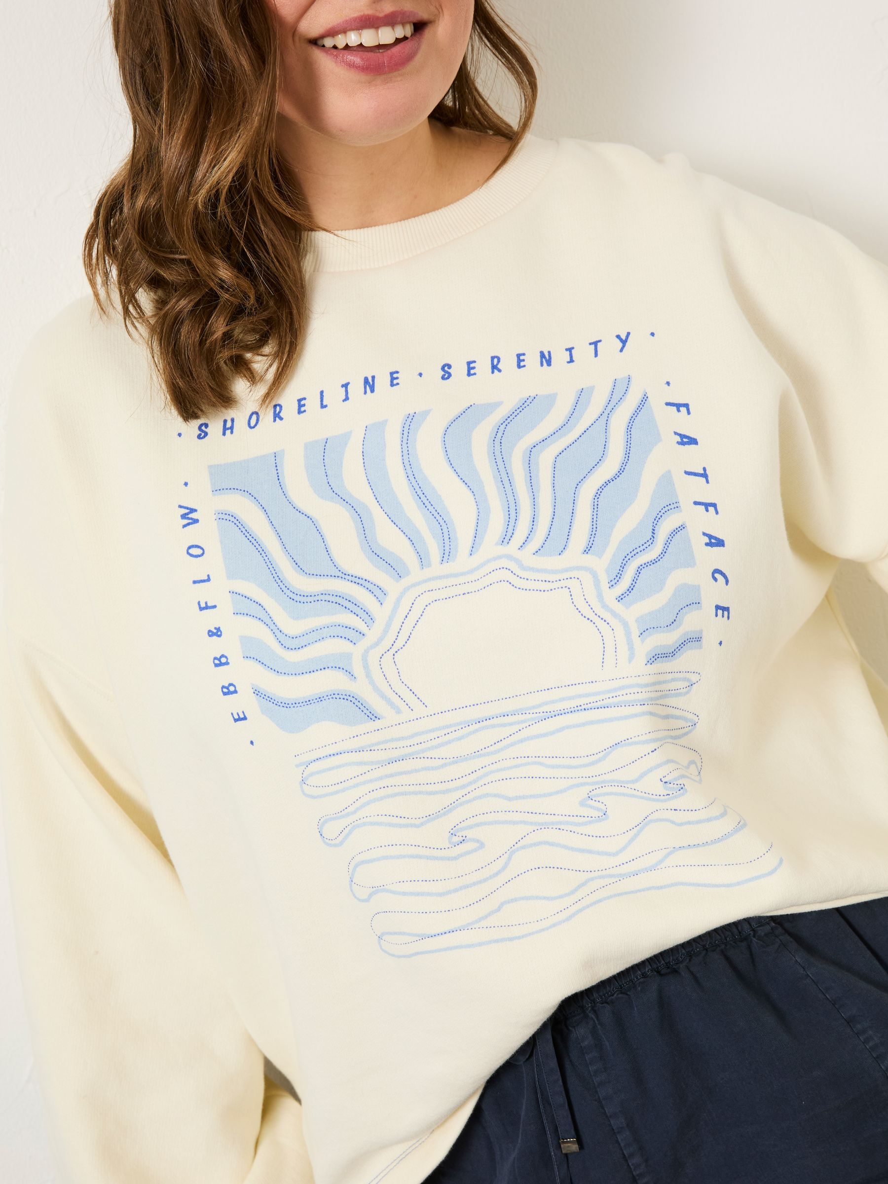 Ivory Sea Crew 100% Cotton Sweatshirt - Image 10 of 11