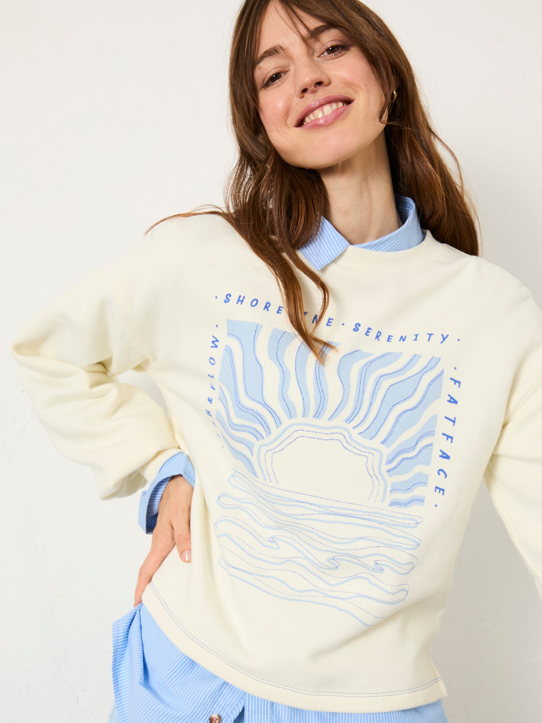 Ivory Sea Crew 100% Cotton Sweatshirt - Image 5 of 11