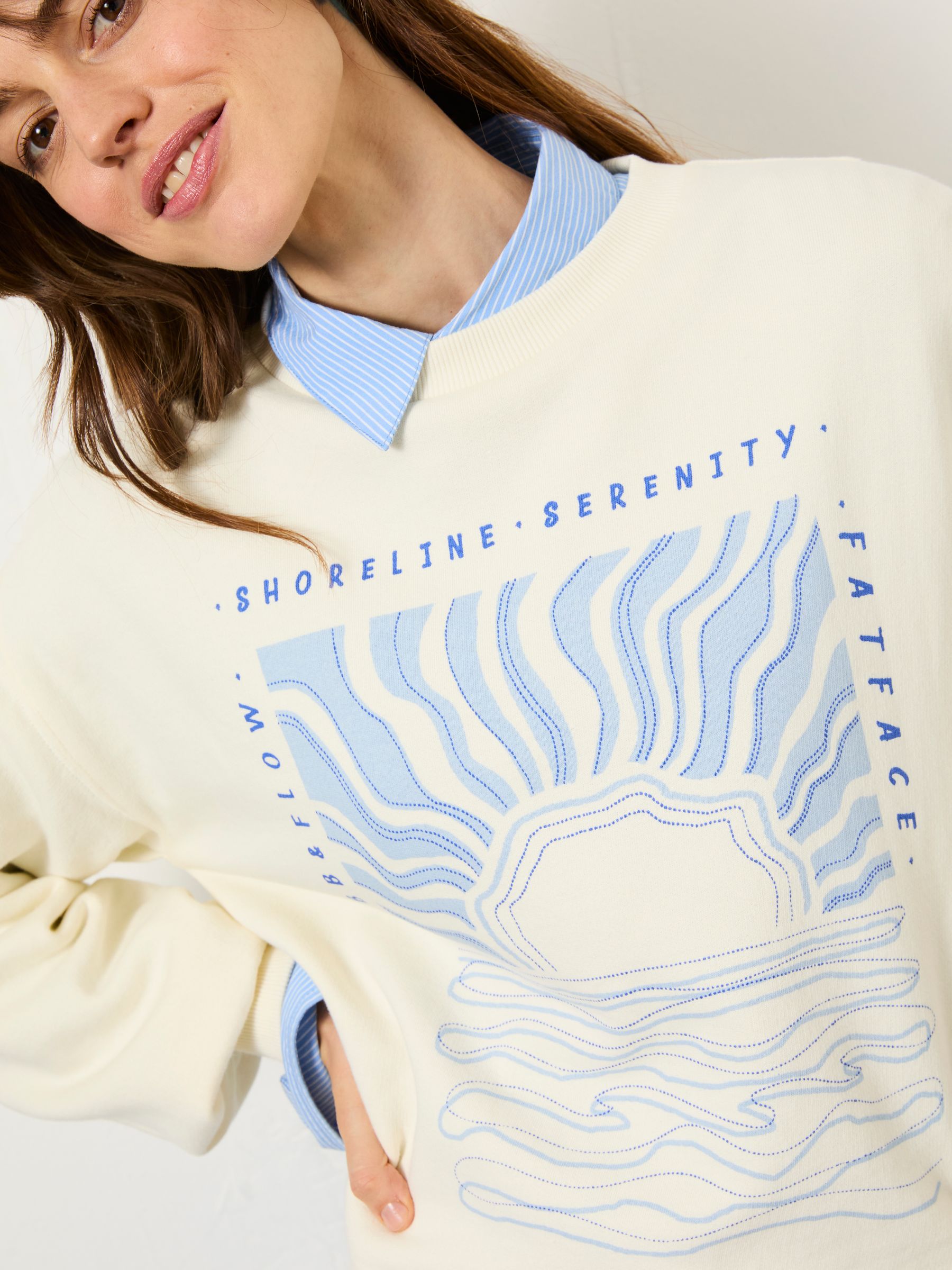 Ivory Sea Crew 100% Cotton Sweatshirt - Image 6 of 11