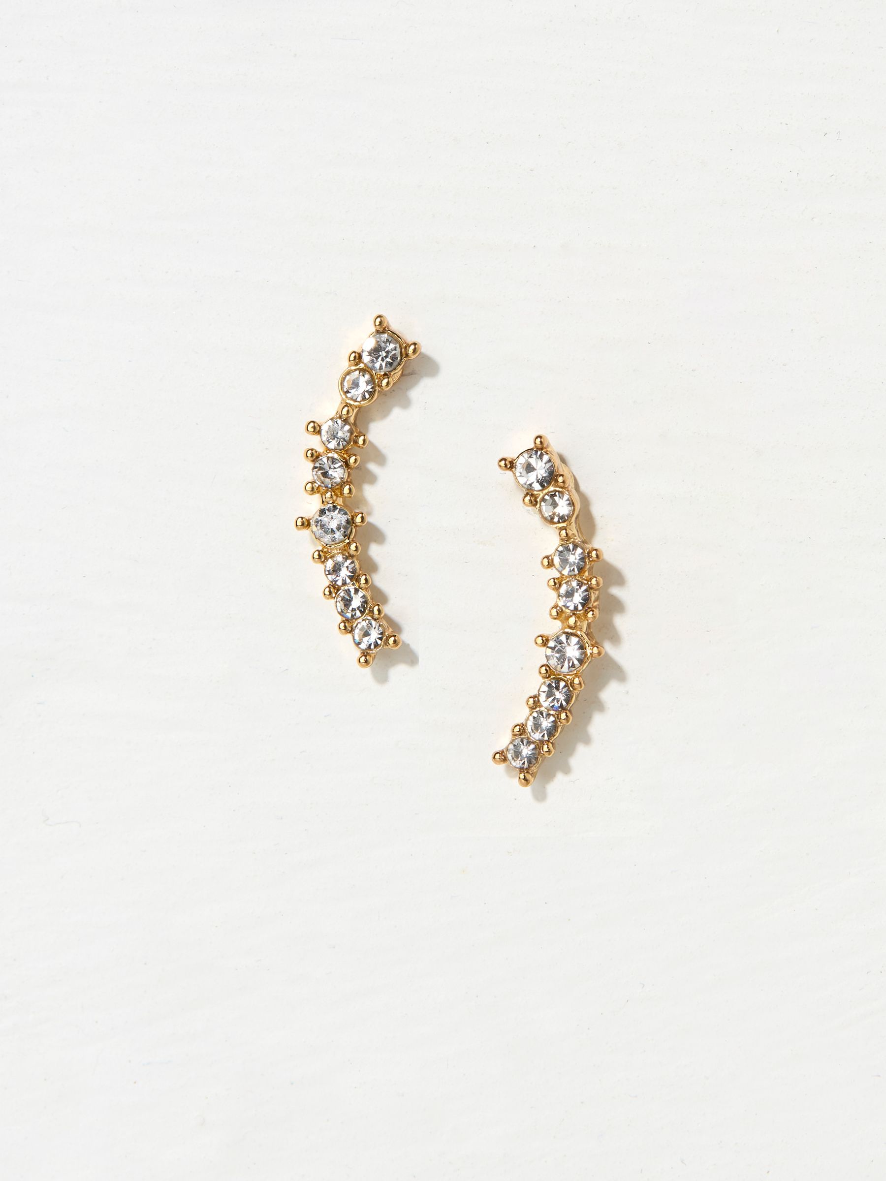 Gold Tone Crawler Earrings - Image 1 of 2