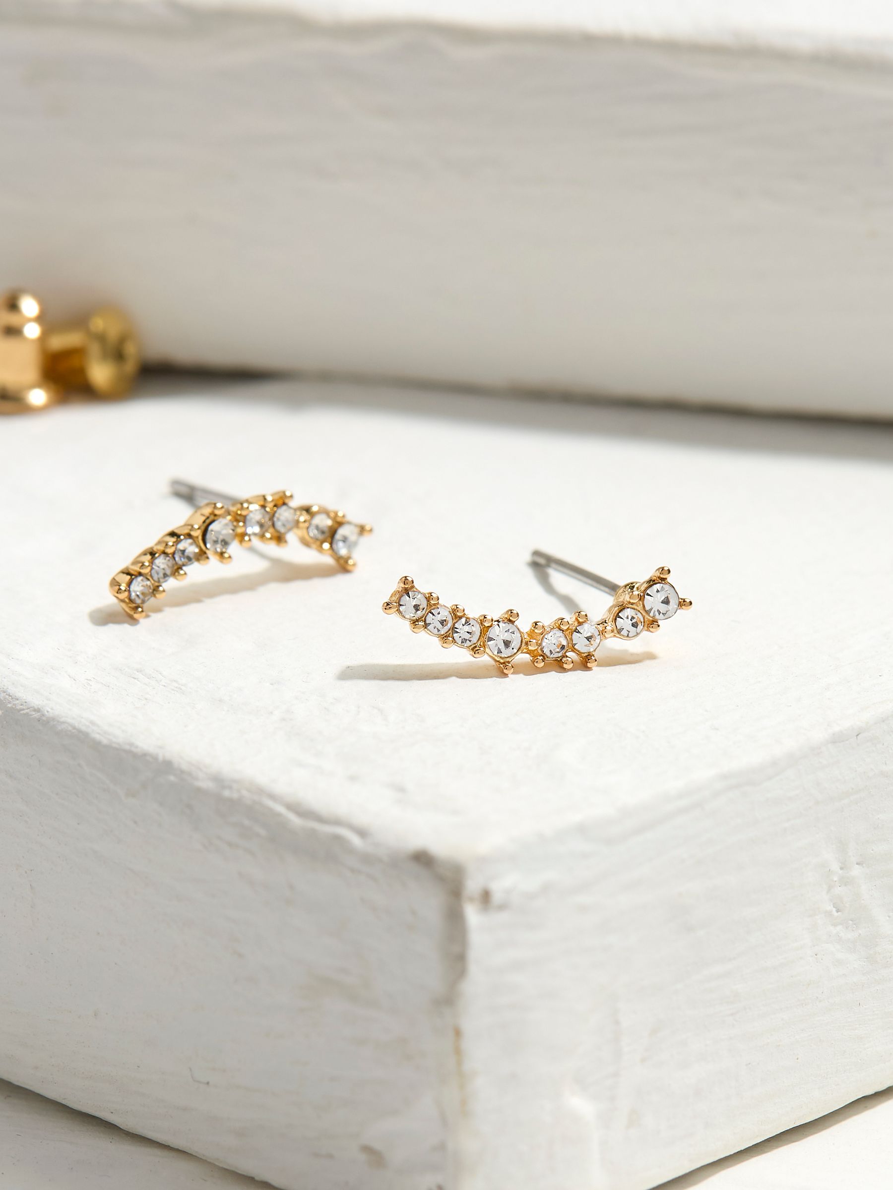 Gold Tone Crawler Earrings - Image 2 of 2 Gold Tone Crawler Earrings - Image 2 of 2