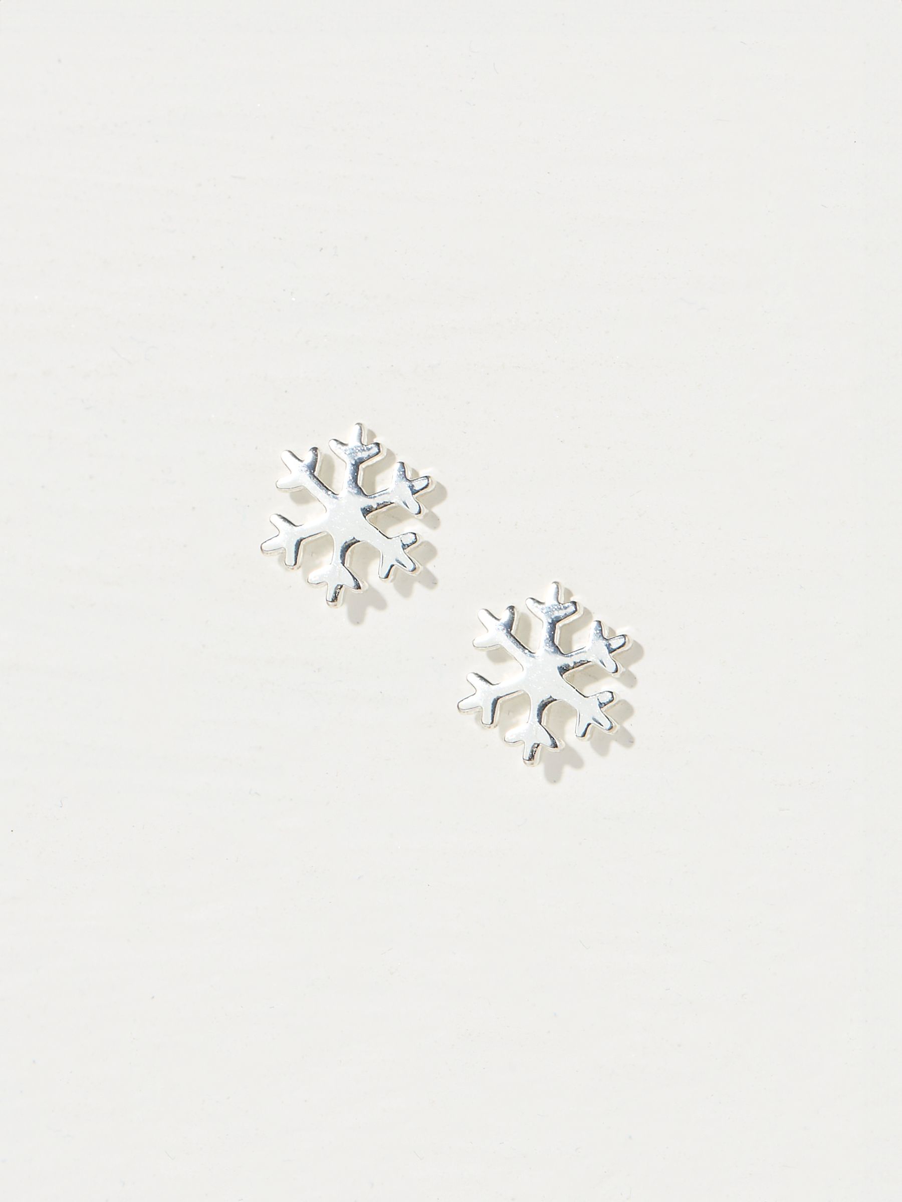 Silver Tone Snowflake Studs - Image 1 of 2
