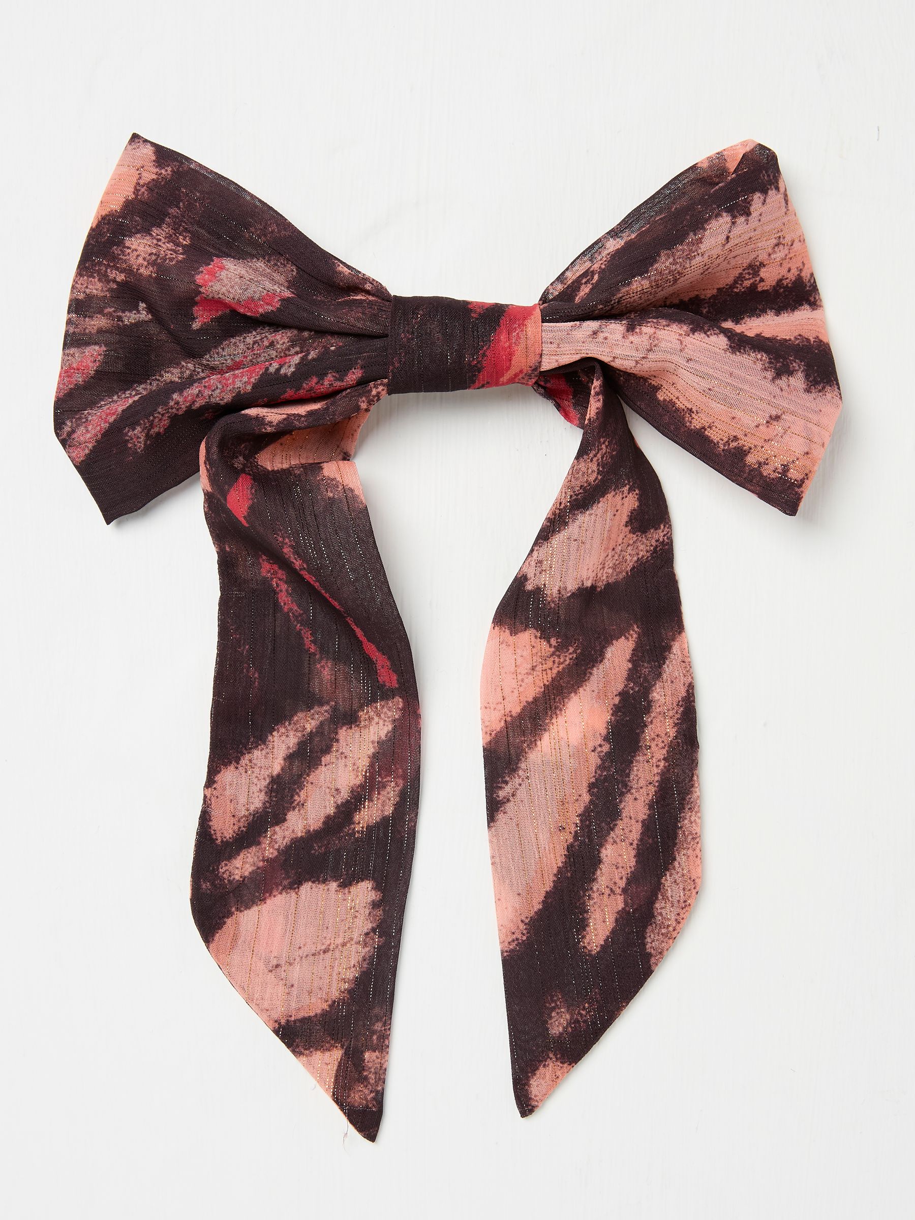 Burgundy Red Copper & Black Hair Bow - Image 1 of 3