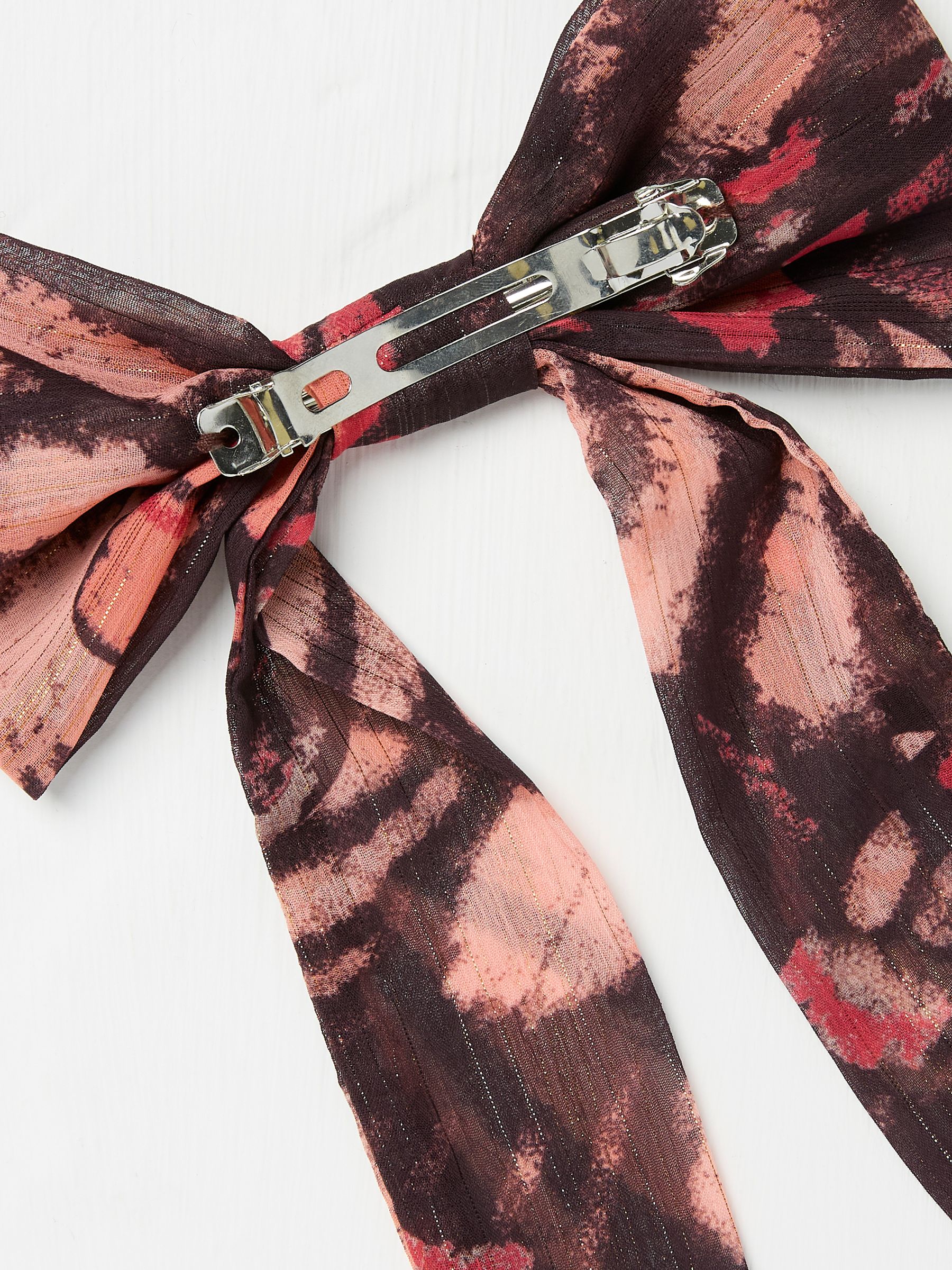 Burgundy Red Copper & Black Hair Bow - Image 2 of 3