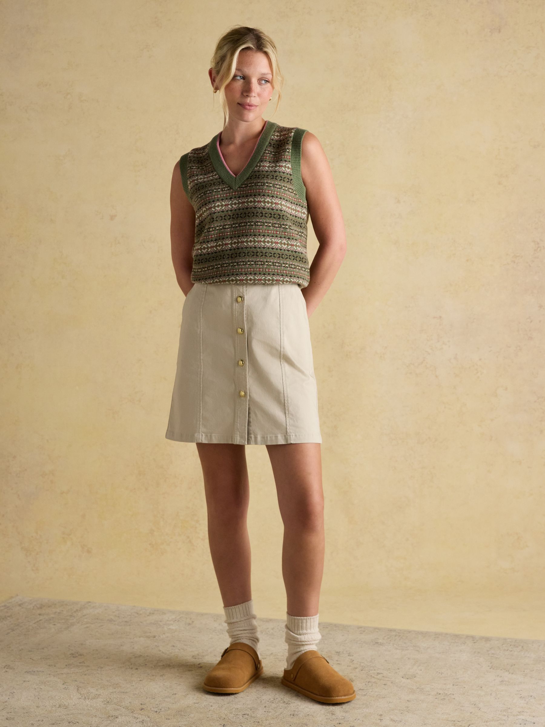 Loxley Chino Ivory Skirt - Image 6 of 7