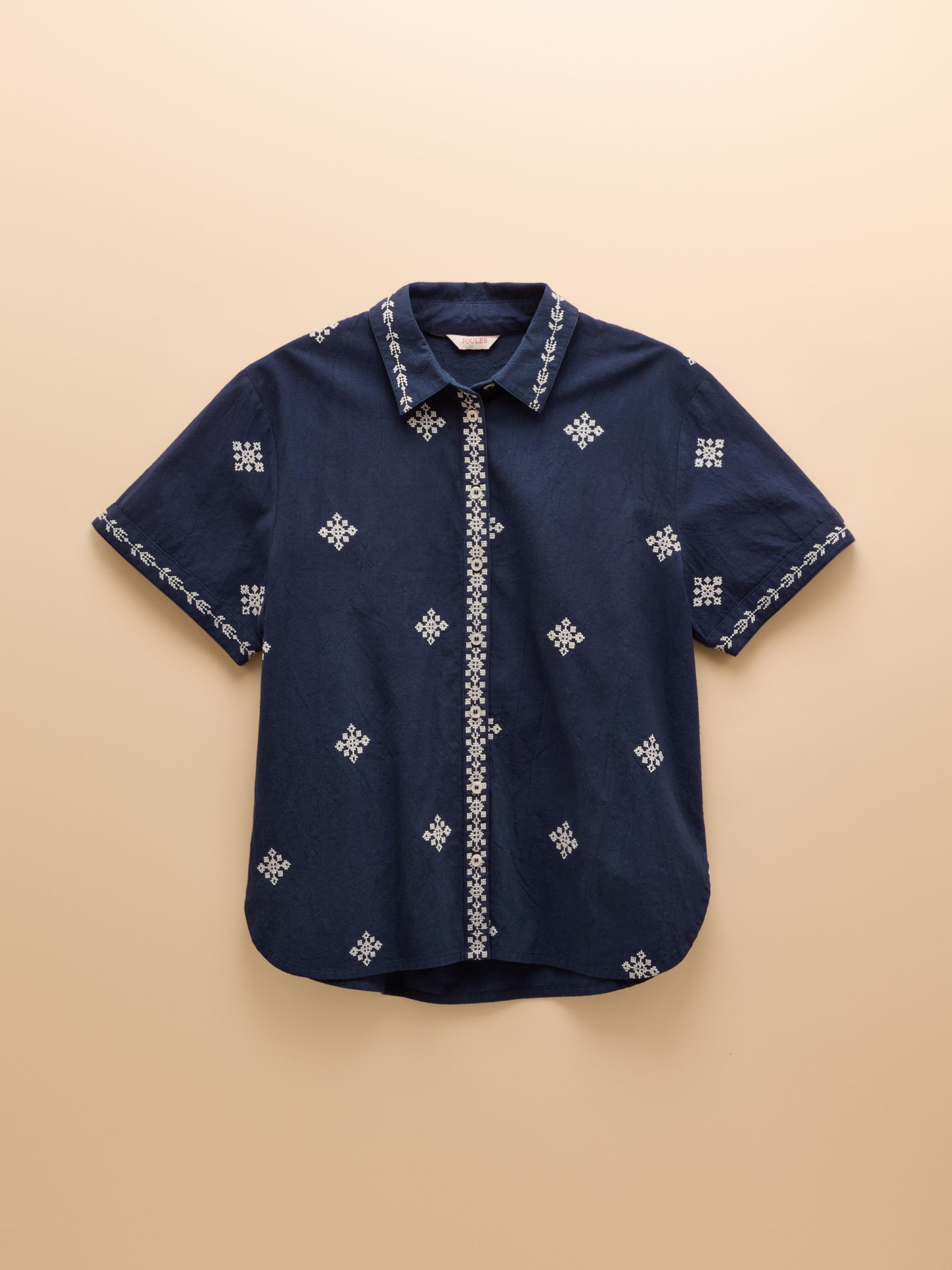 Emilie Navy Embroidered Shirt - Image 7 of 7