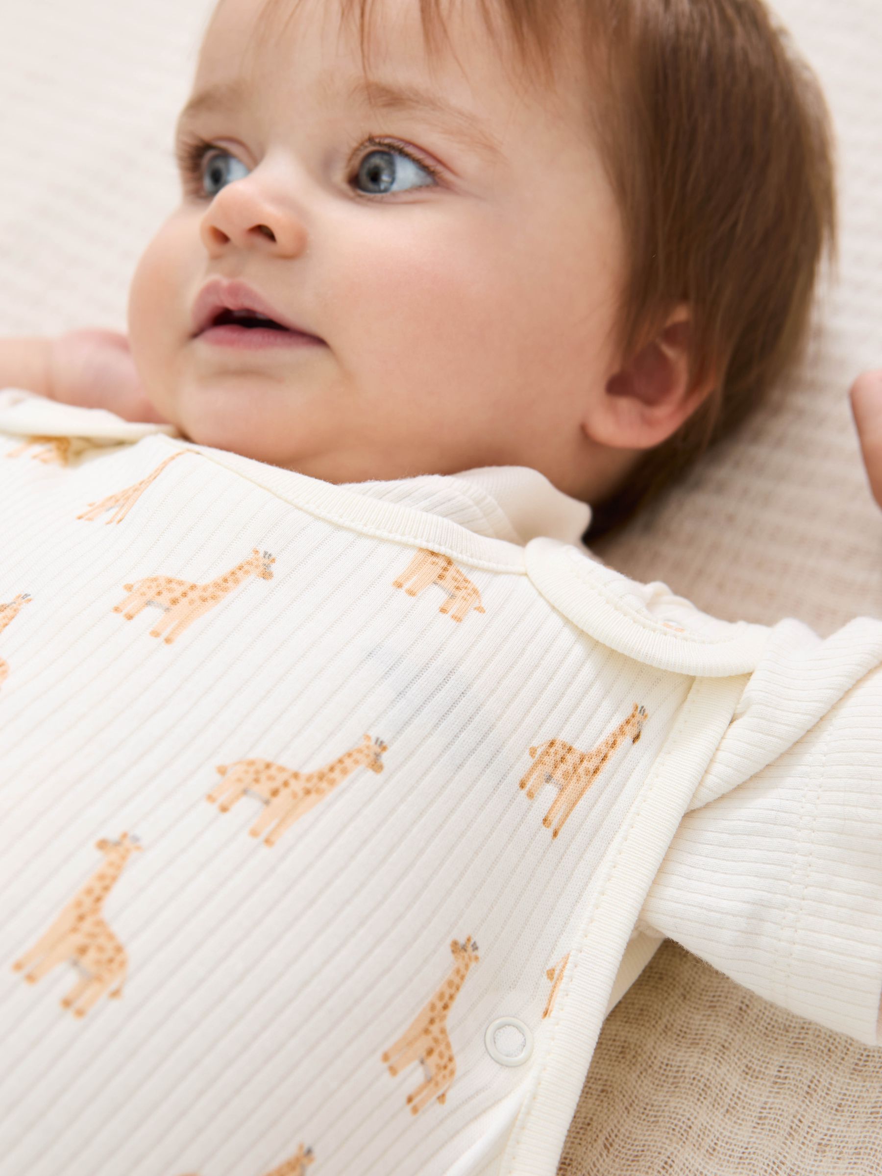 Cream Rib 1 Tog Baby Sleeping Bag - Image 3 of 5