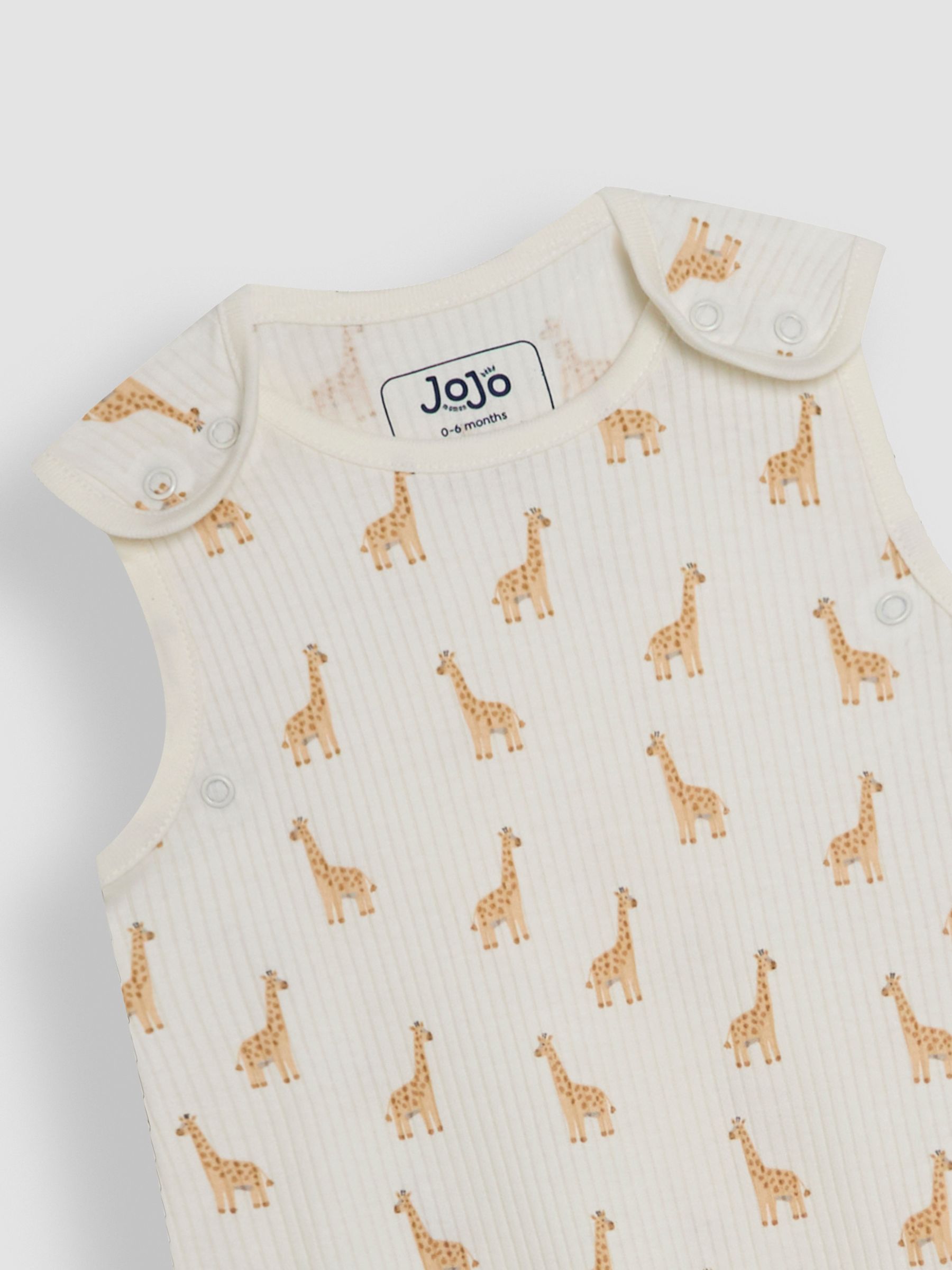 Cream Giraffe Rib 1 Tog Baby Sleeping Bag - Image 8 of 8
