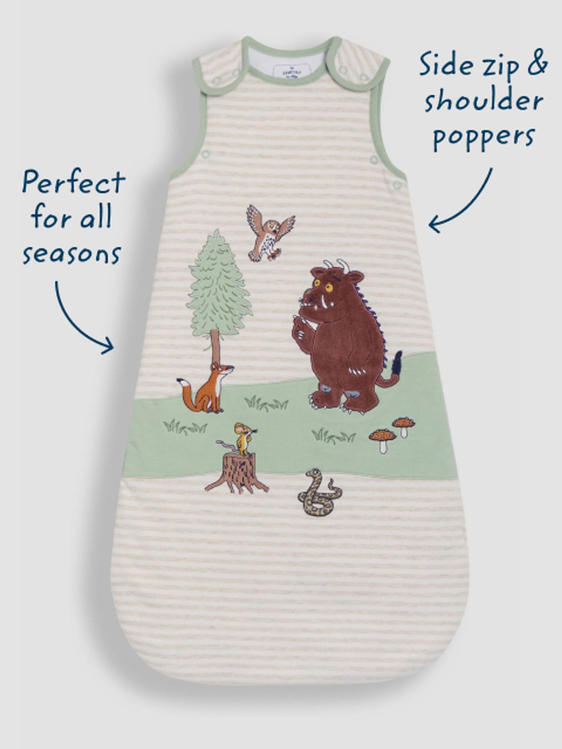 Khaki The Gruffalo Appliqué Baby Sleeping Bag - Image 6 of 8