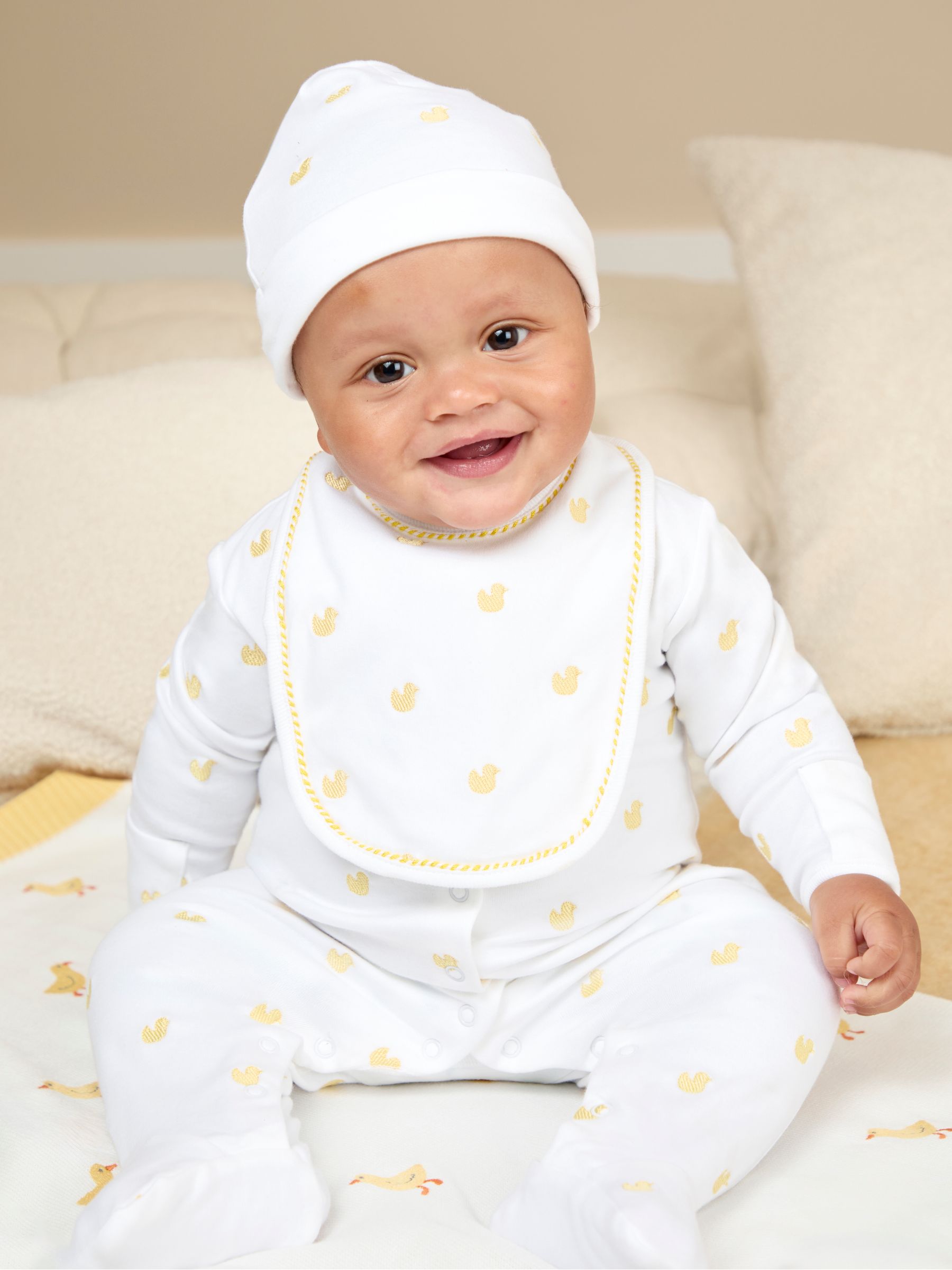 White Duck Embroidered Baby Hat - Image 2 of 4