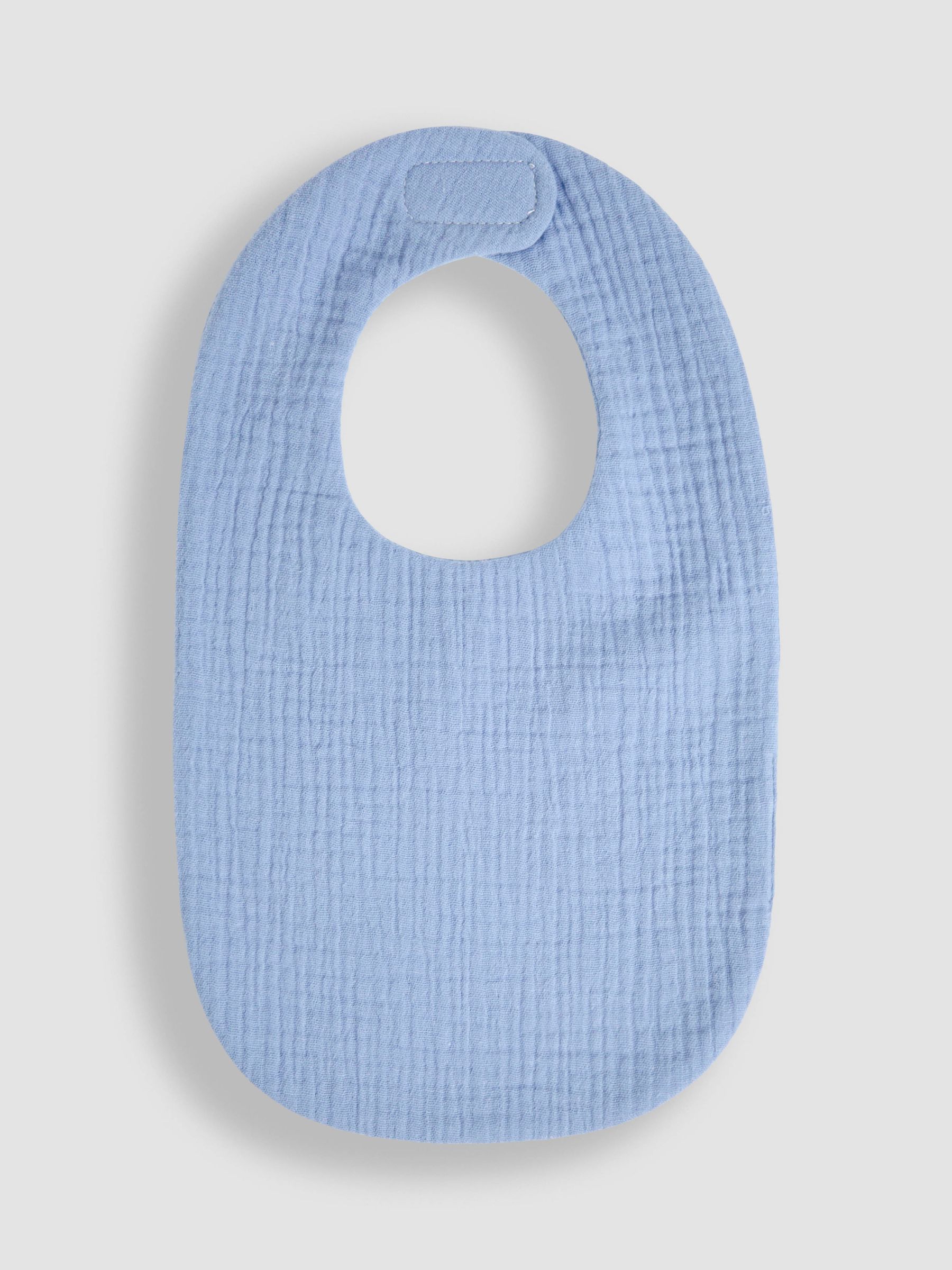 Blue Baby Muslin Frill Bib - Image 2 of 3