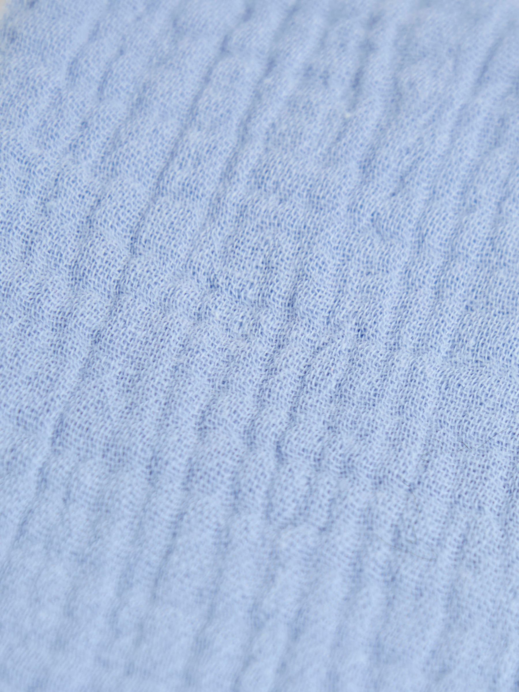 Blue Baby Muslin Frill Bib - Image 3 of 3